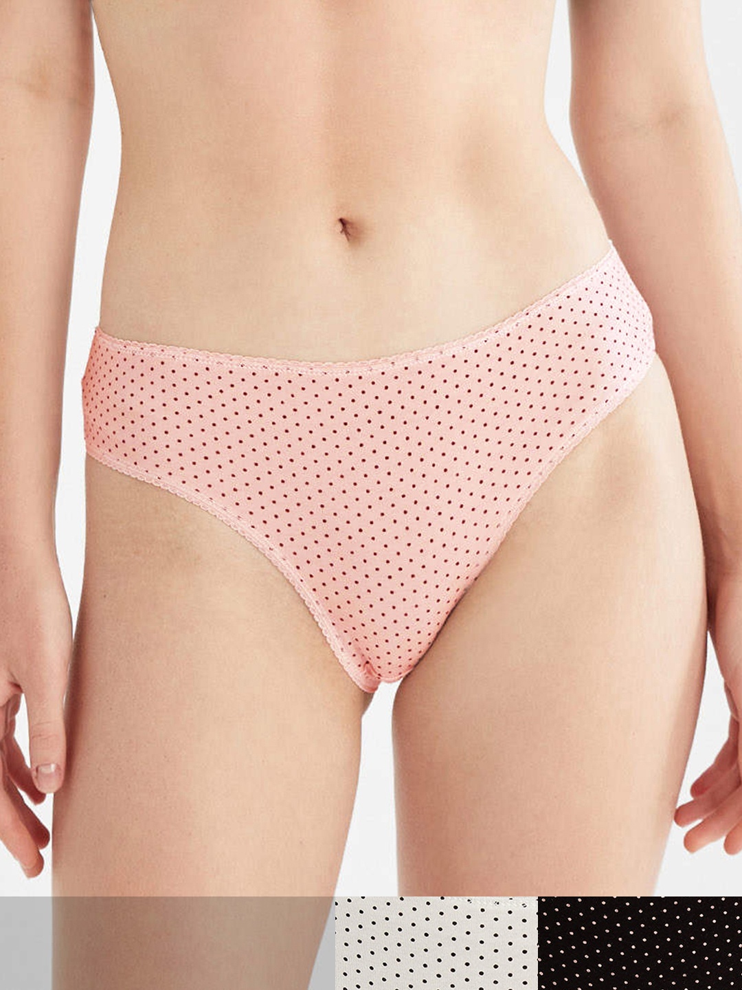 

Defacto Women Pack of 3 Printed Hipster Briefs, Pink