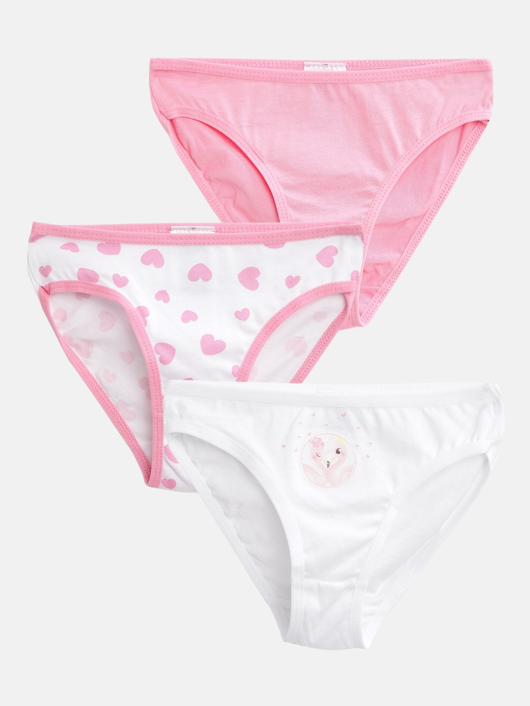 

DeFacto Girls Pack of 3 Pure Cotton Hipster Briefs-U3469A6, White