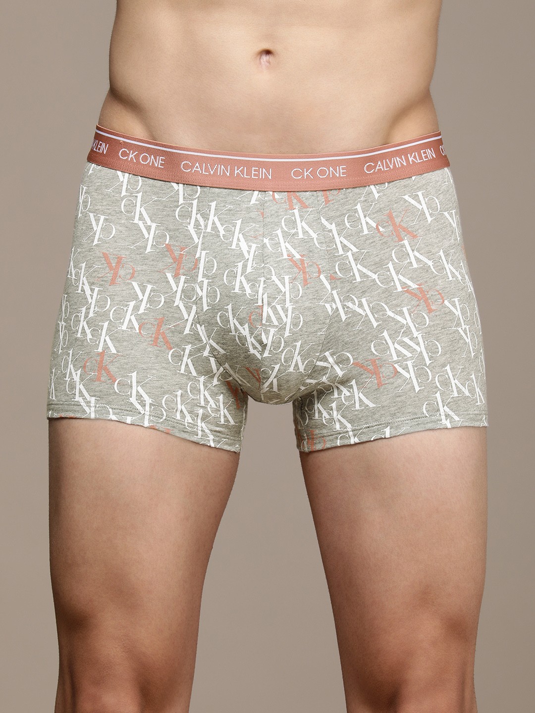 

Calvin Klein Underwear Men Grey Brand Logo Printed Trunk
