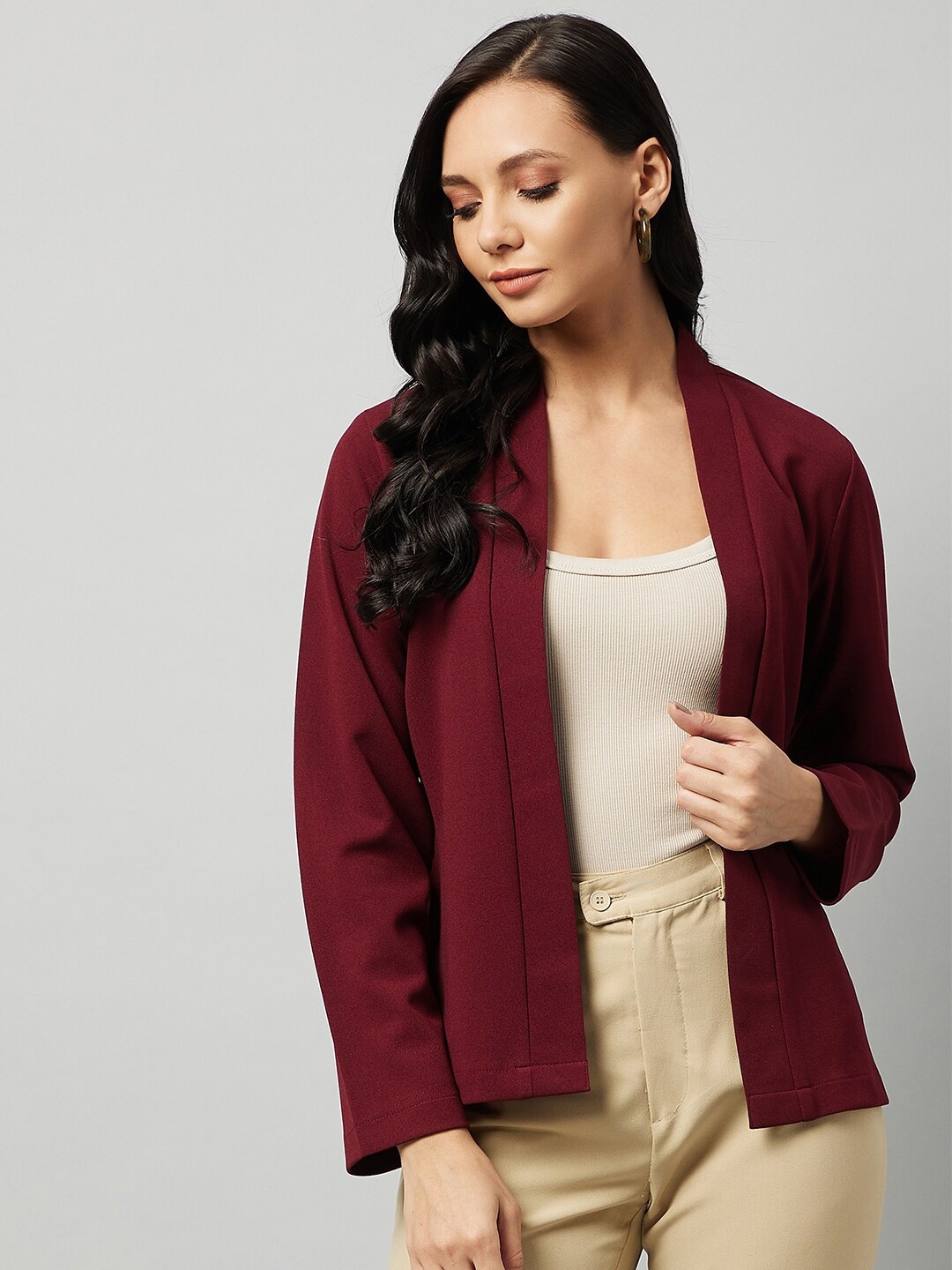 

Carlton London Women Maroon Shrug