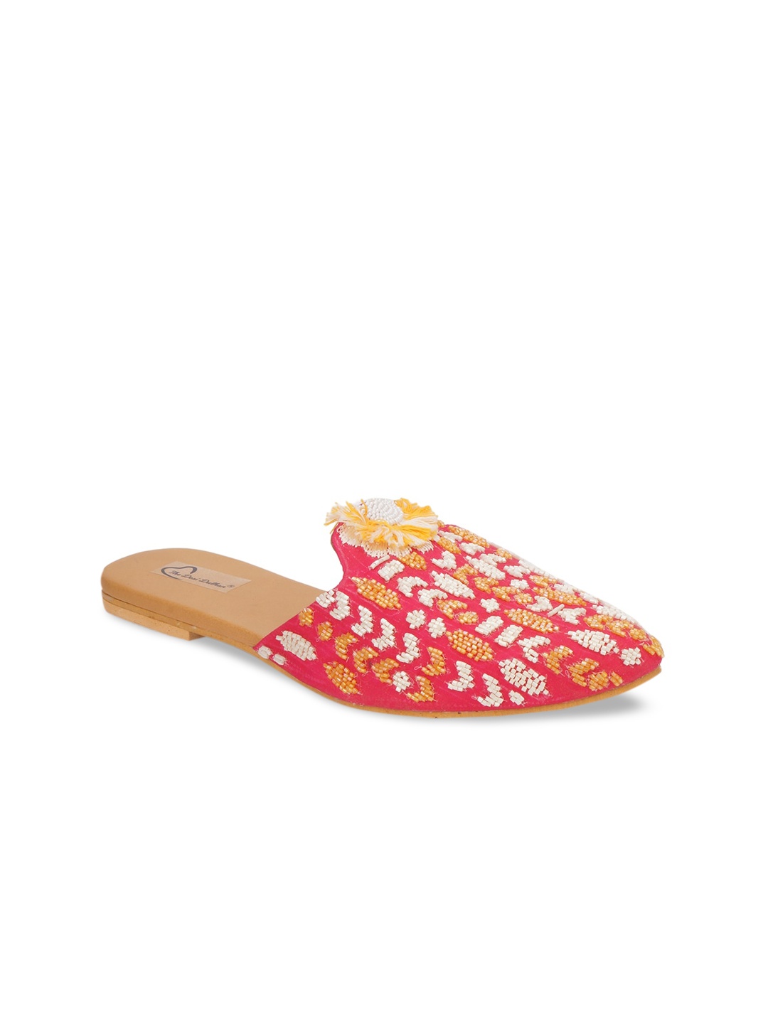 

The Desi Dulhan Women Pink Party Mules Flats