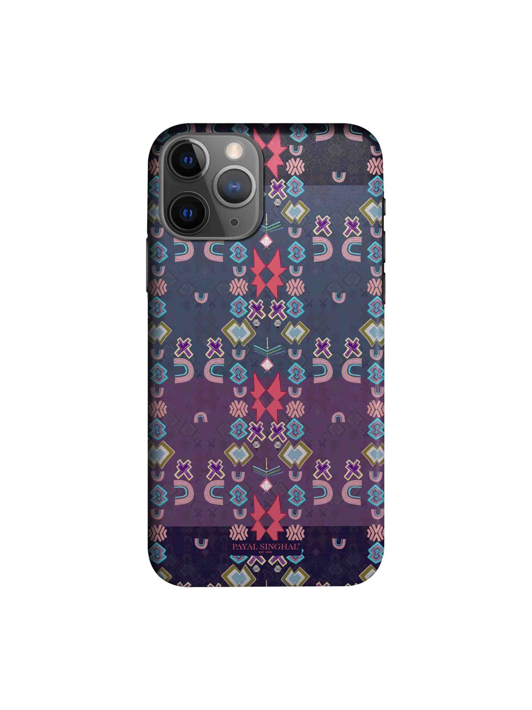 

macmerise Blue & Red Ikat Star iPhone 11 Pro Max Back Case