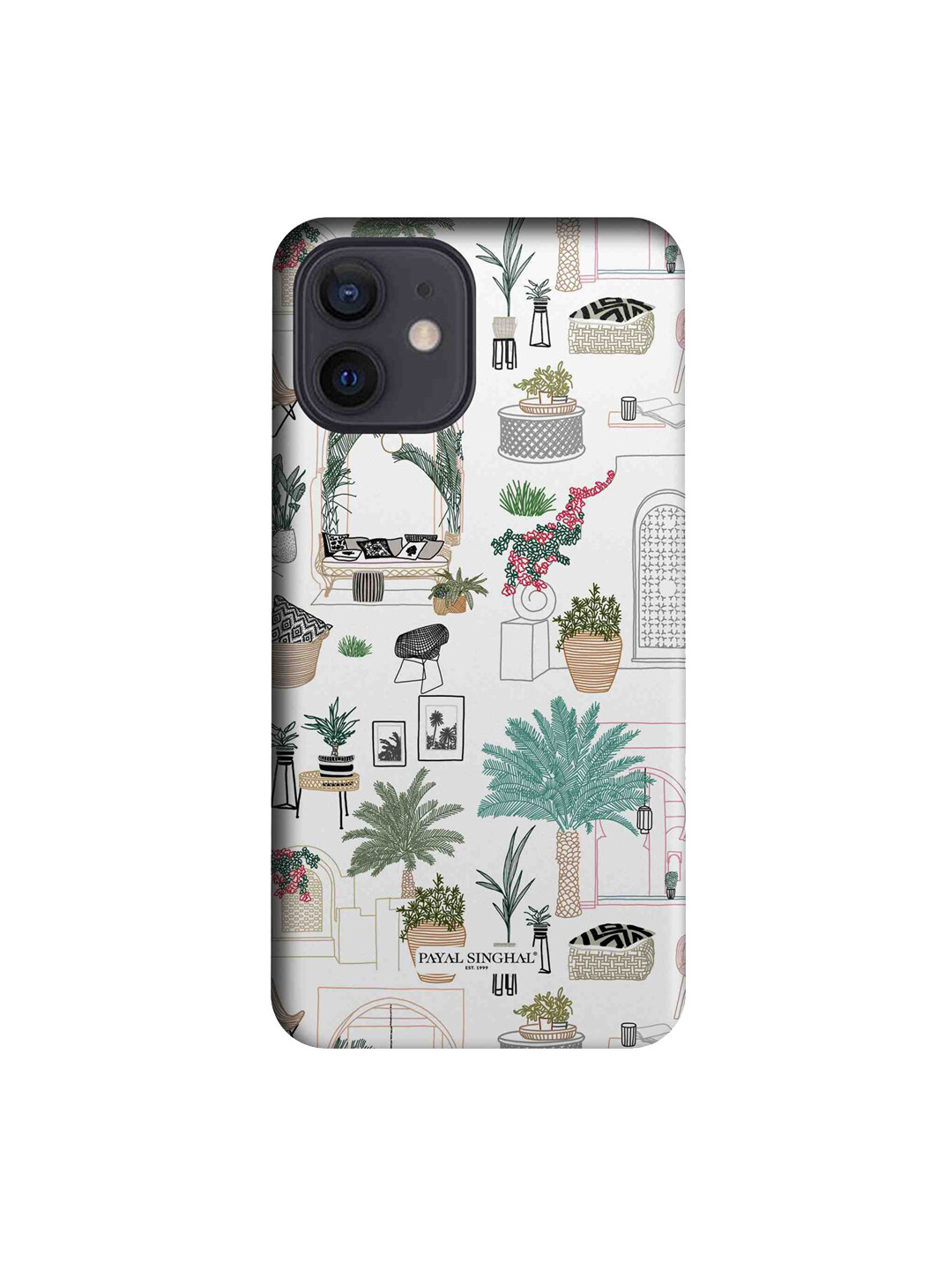 

macmerise White & Black Printed Cafe Morrocco Sleek iPhone 12 Back Case