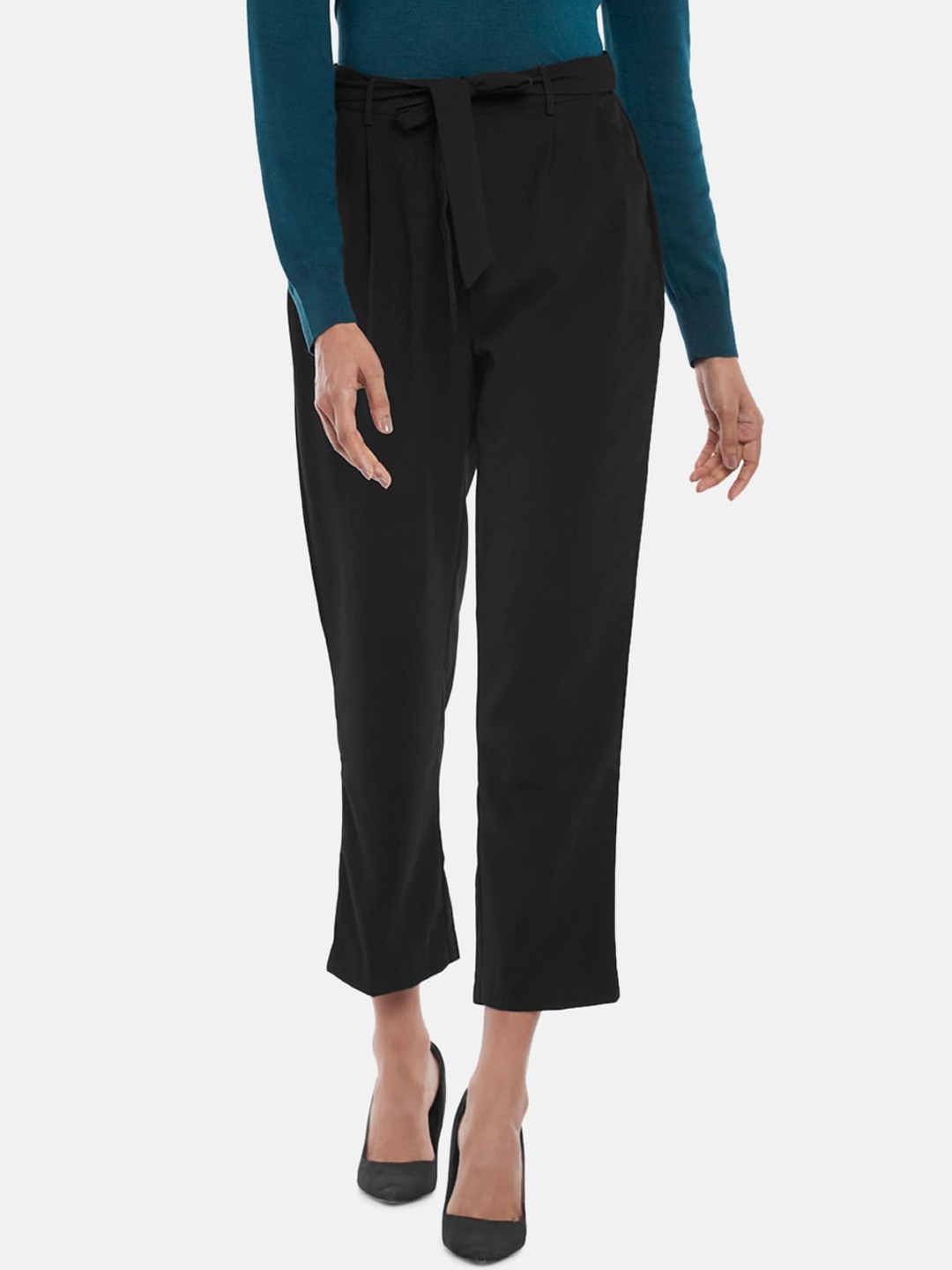 

Annabelle by Pantaloons Women Black Trousers