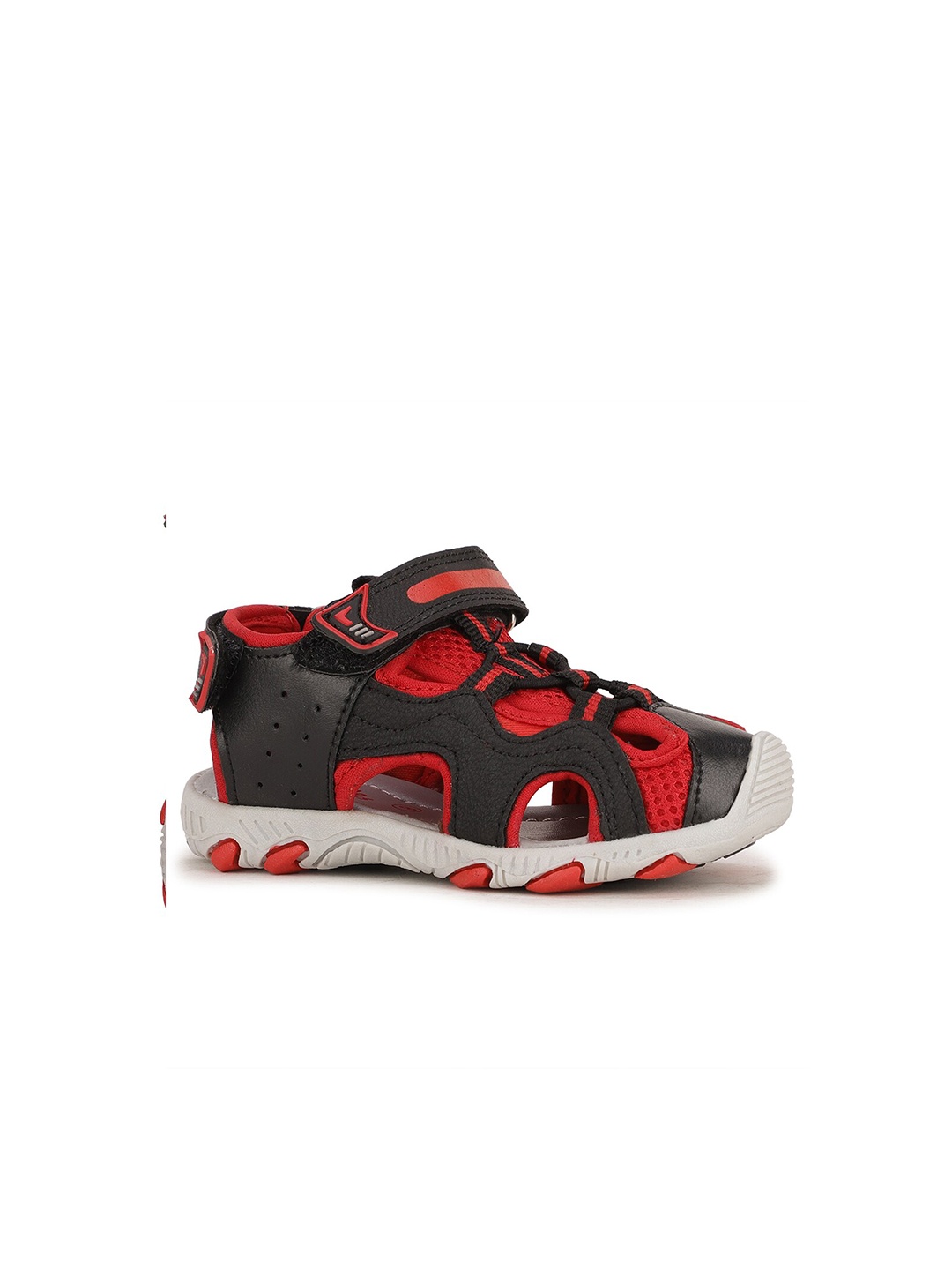 

Bubblegummers Boys Black & Red Fisherman Sandals