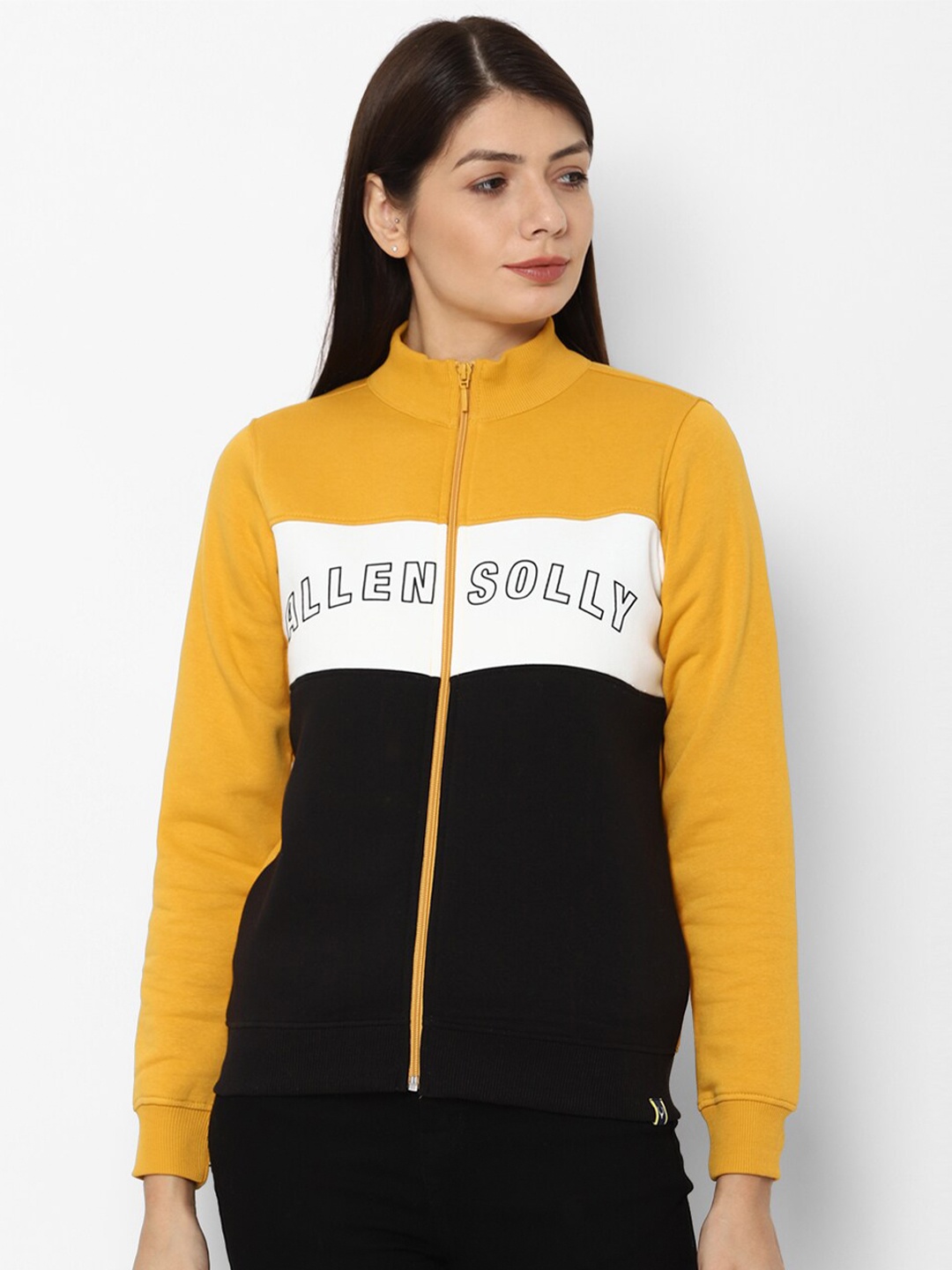 

Allen Solly Woman Women Yellow Colourblocked Sweatshirt