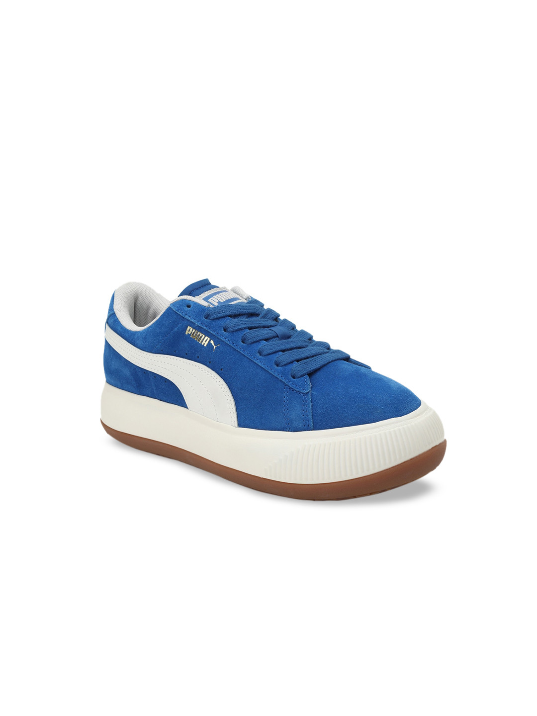 

Puma Women Blue Leather Sneakers