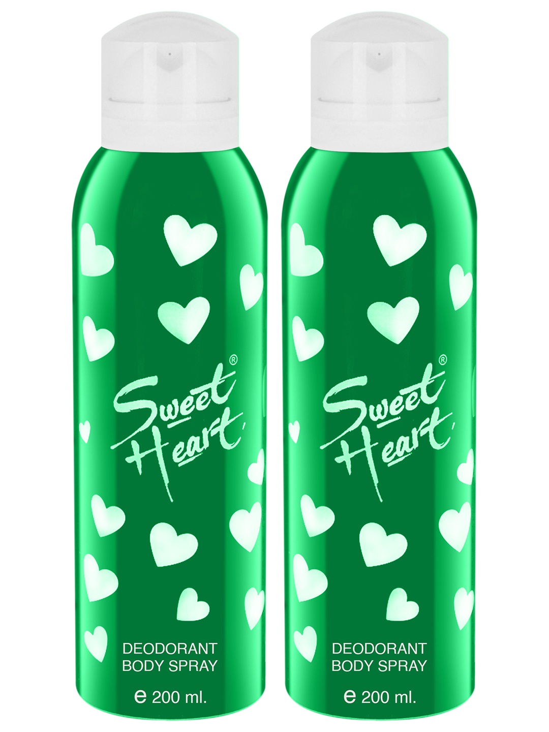 

Sweetheart Pack of 2 Green Deodorant Perfumed Bodyspray 400 ml