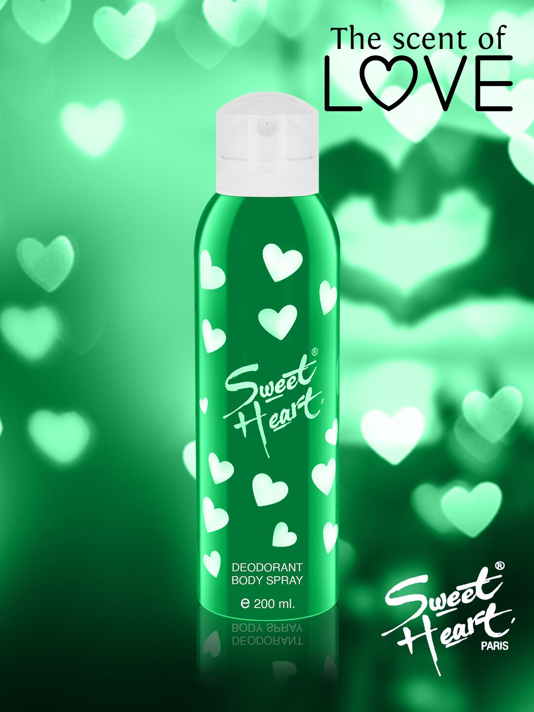 

Sweetheart Set Of 4 Deodorant Perfumed Bodyspray 200 ml each, Green