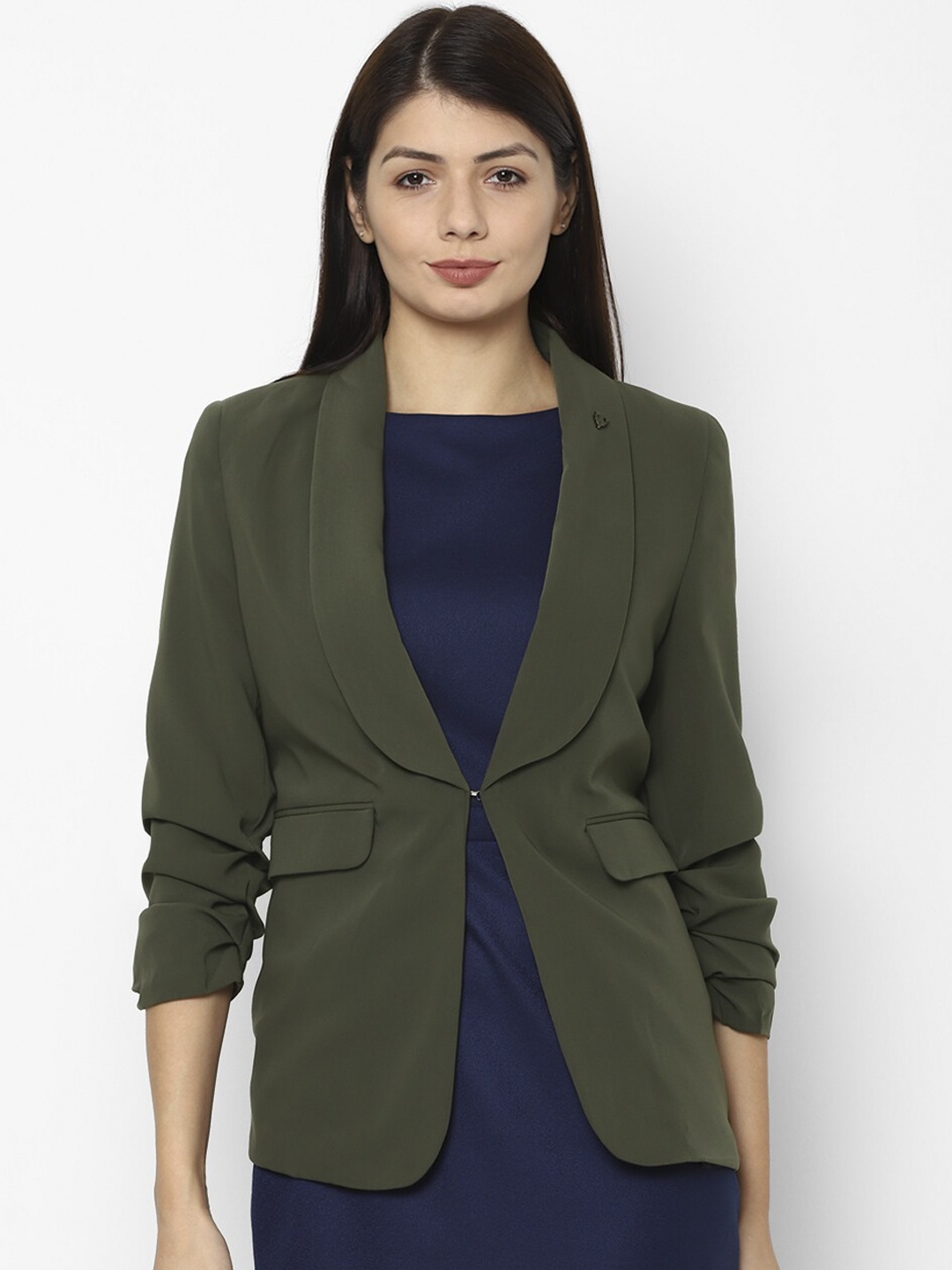 

Allen Solly Woman Green Front-Open Blazer