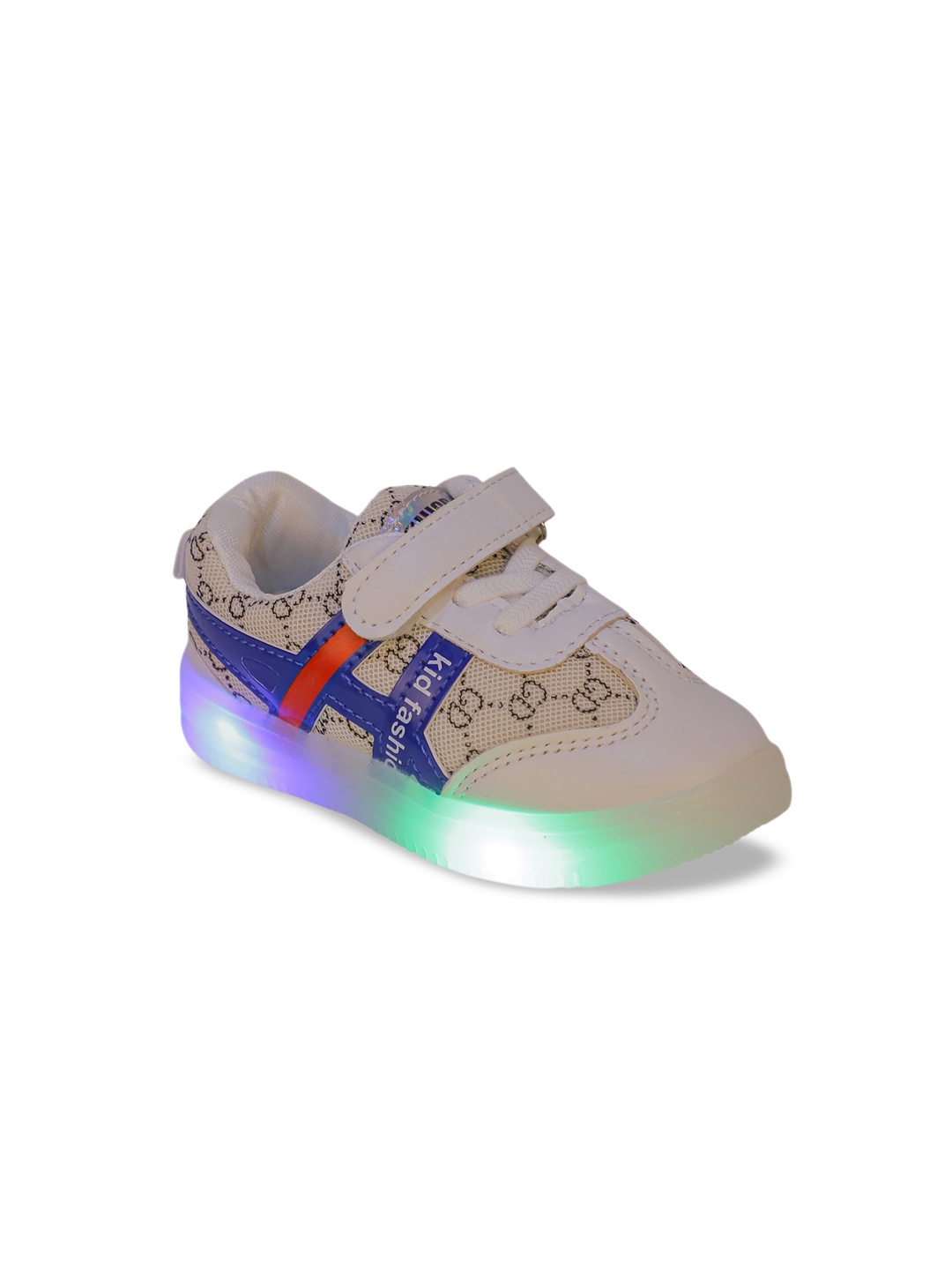 

FEETWELL SHOES Unisex Kids Beige Printed Sneakers