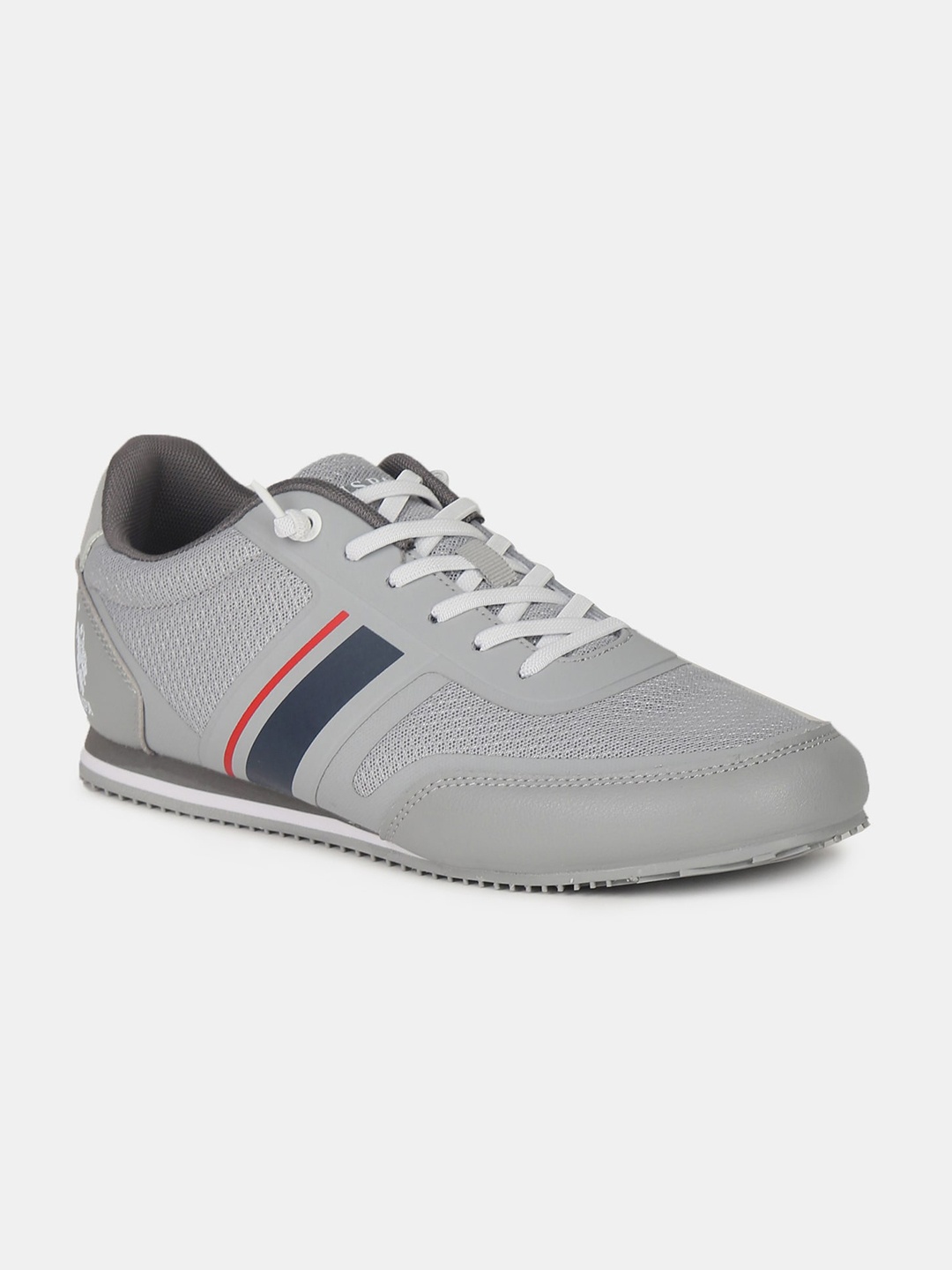 

U S Polo Assn Men Grey Woven Design Sneakers