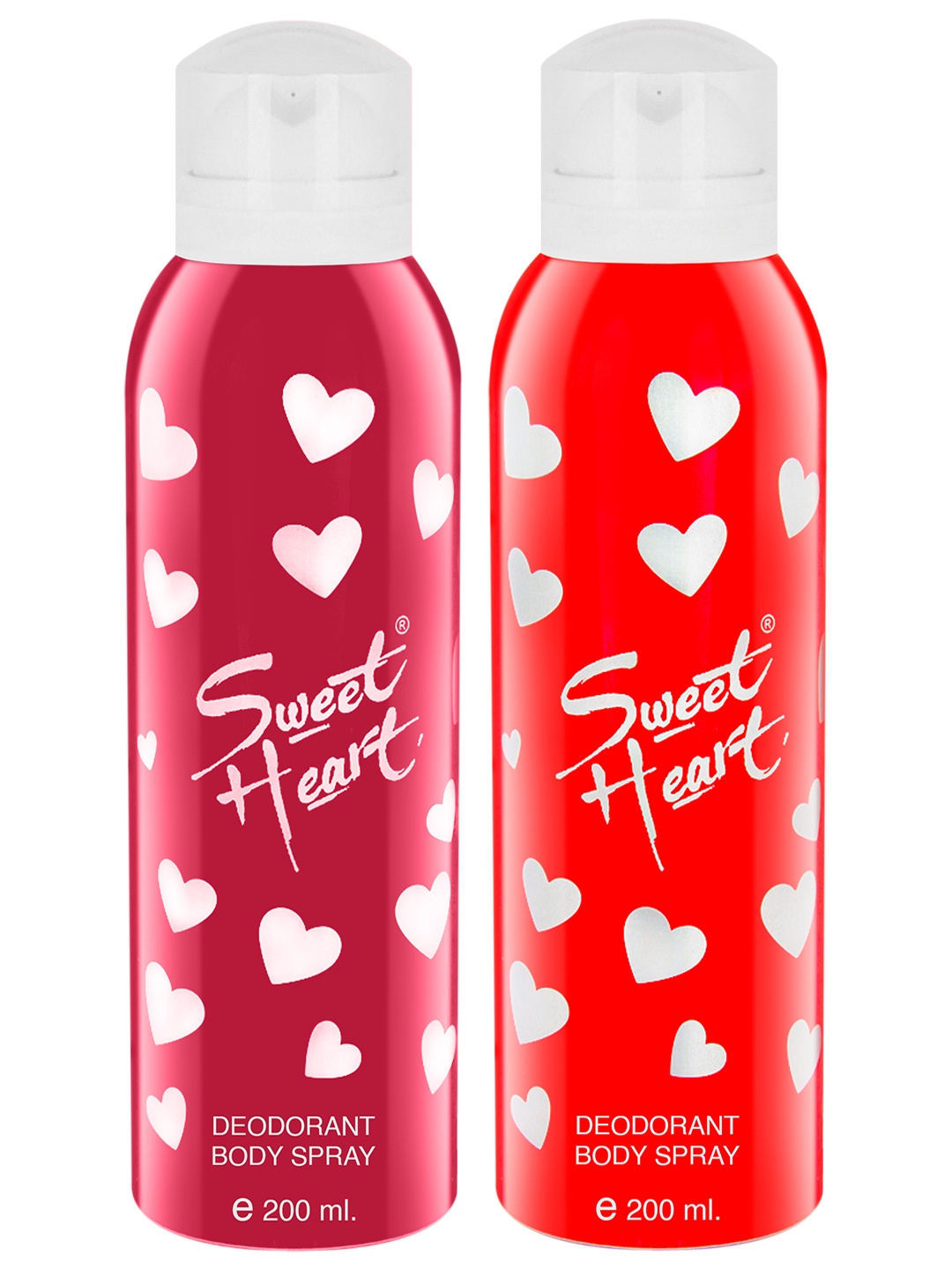 

Sweetheart Pack of 2 Pink and Red Deodorant Perfumed Bodyspray 400 ml