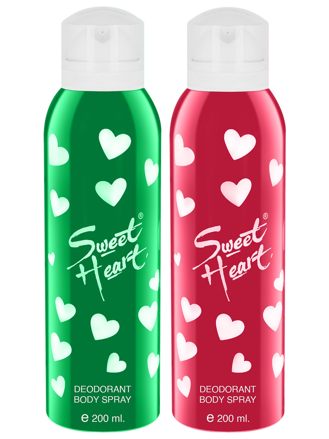 

Sweetheart Deodorant Perfumed Body Spray, 200 ml Each (Pack of 2), Green