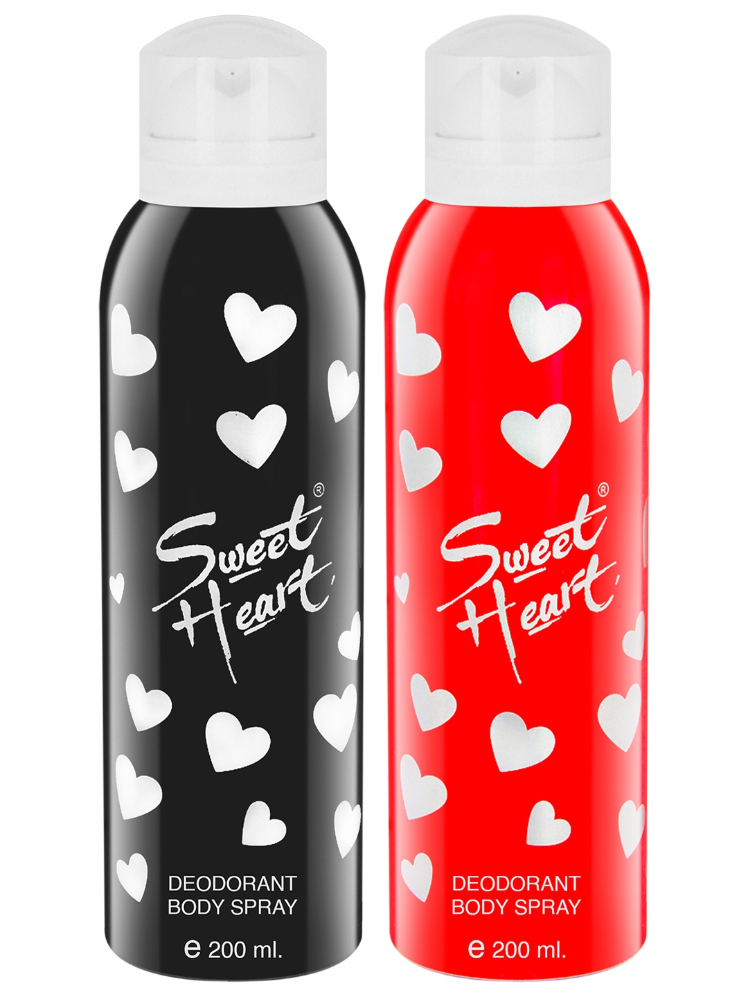 

Sweetheart Unisex Set Of 2 Red & Black Sweet Heart Deodorant 400 ml