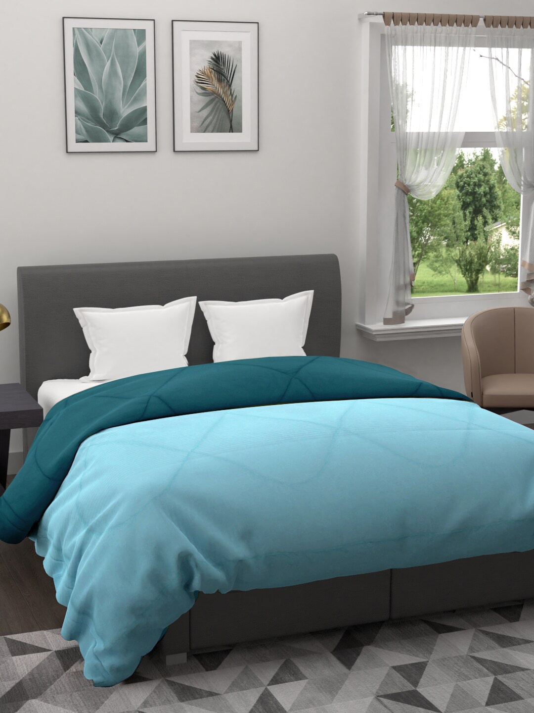 

Clasiko Blue Mild Winter 233 GSM Double Bed Comforter