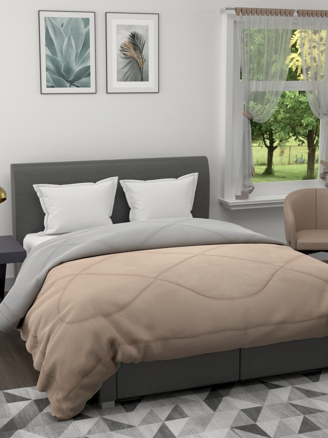 

Clasiko Taupe & Grey Mild Winter 233 GSM Double Bed Comforter