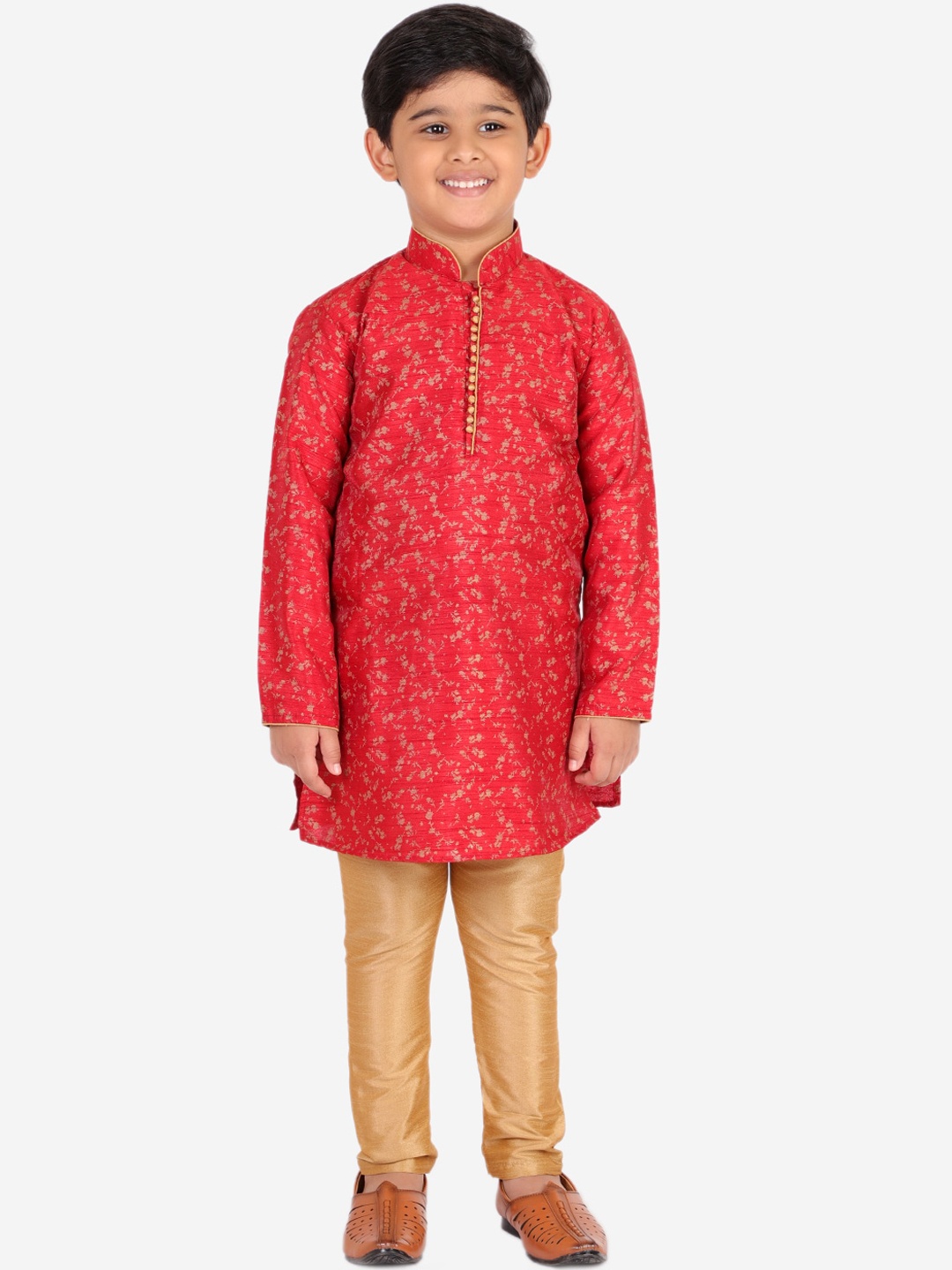 

Pro-Ethic STYLE DEVELOPER Boys Maroon Kurti with Pyjamas