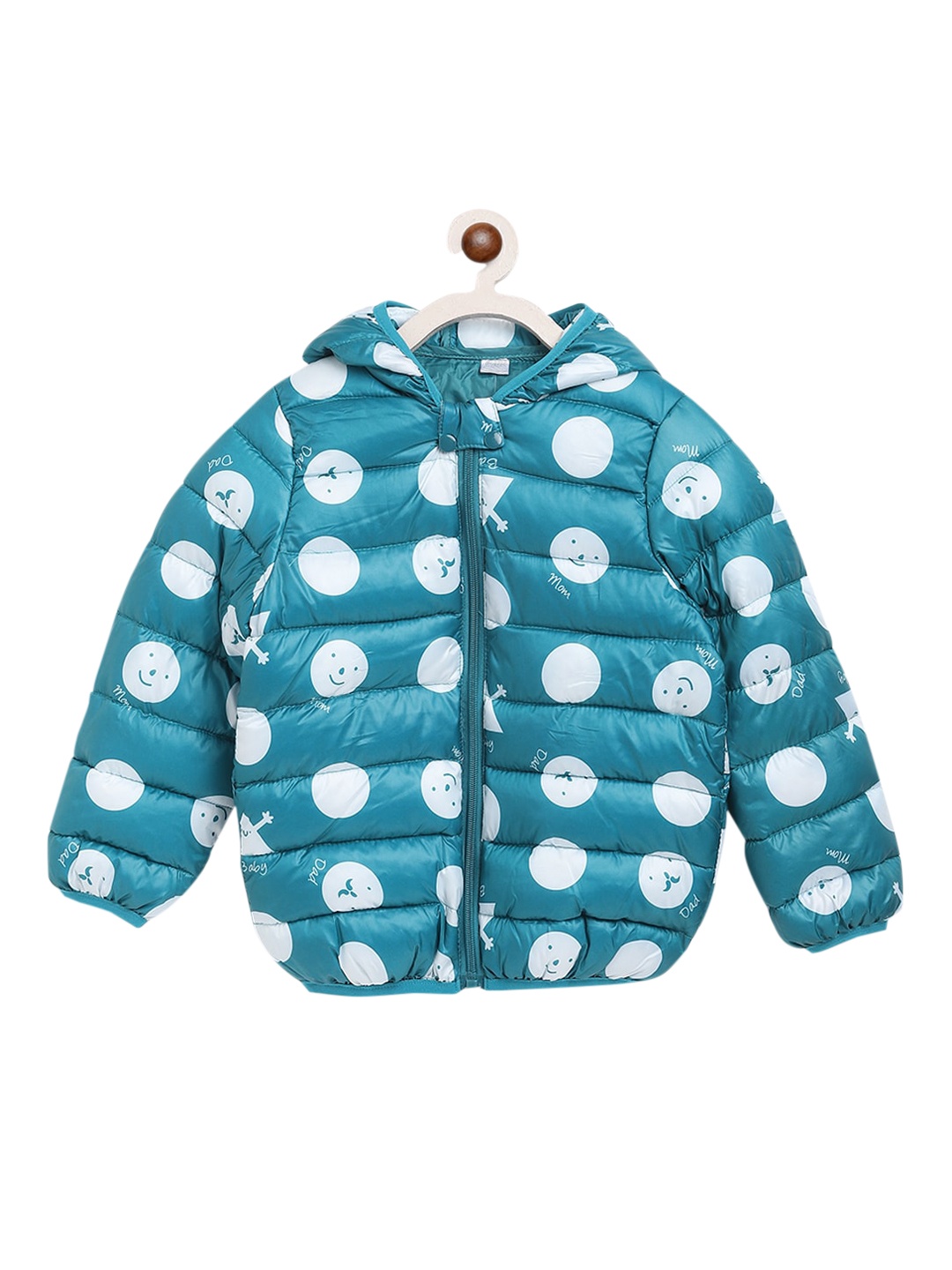 

Kids On Board Unisex Kids Green White Puffer Jacket
