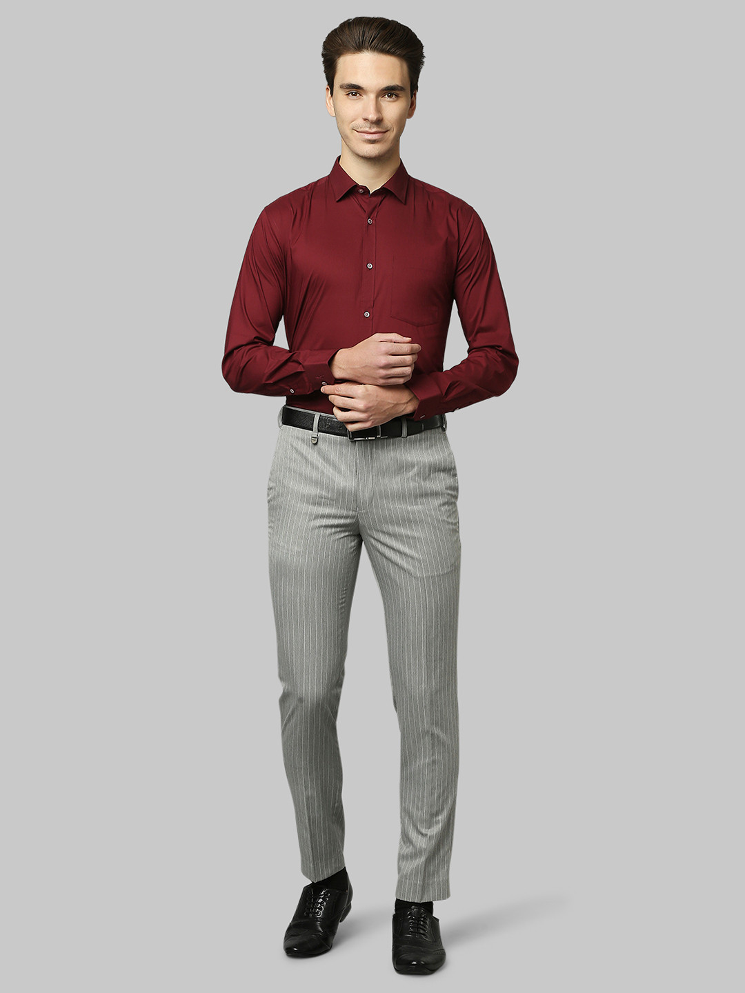

Park Avenue Men Maroon Slim Fit Formal Shirt