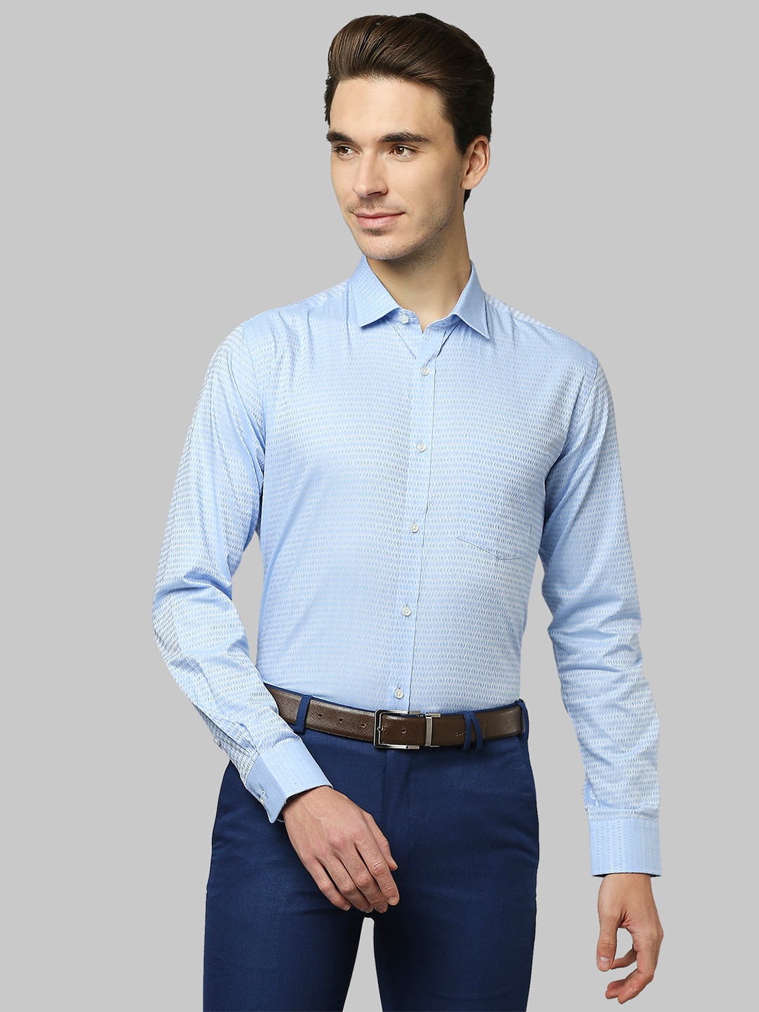 

Park Avenue Men Blue Slim Fit Formal Shirt