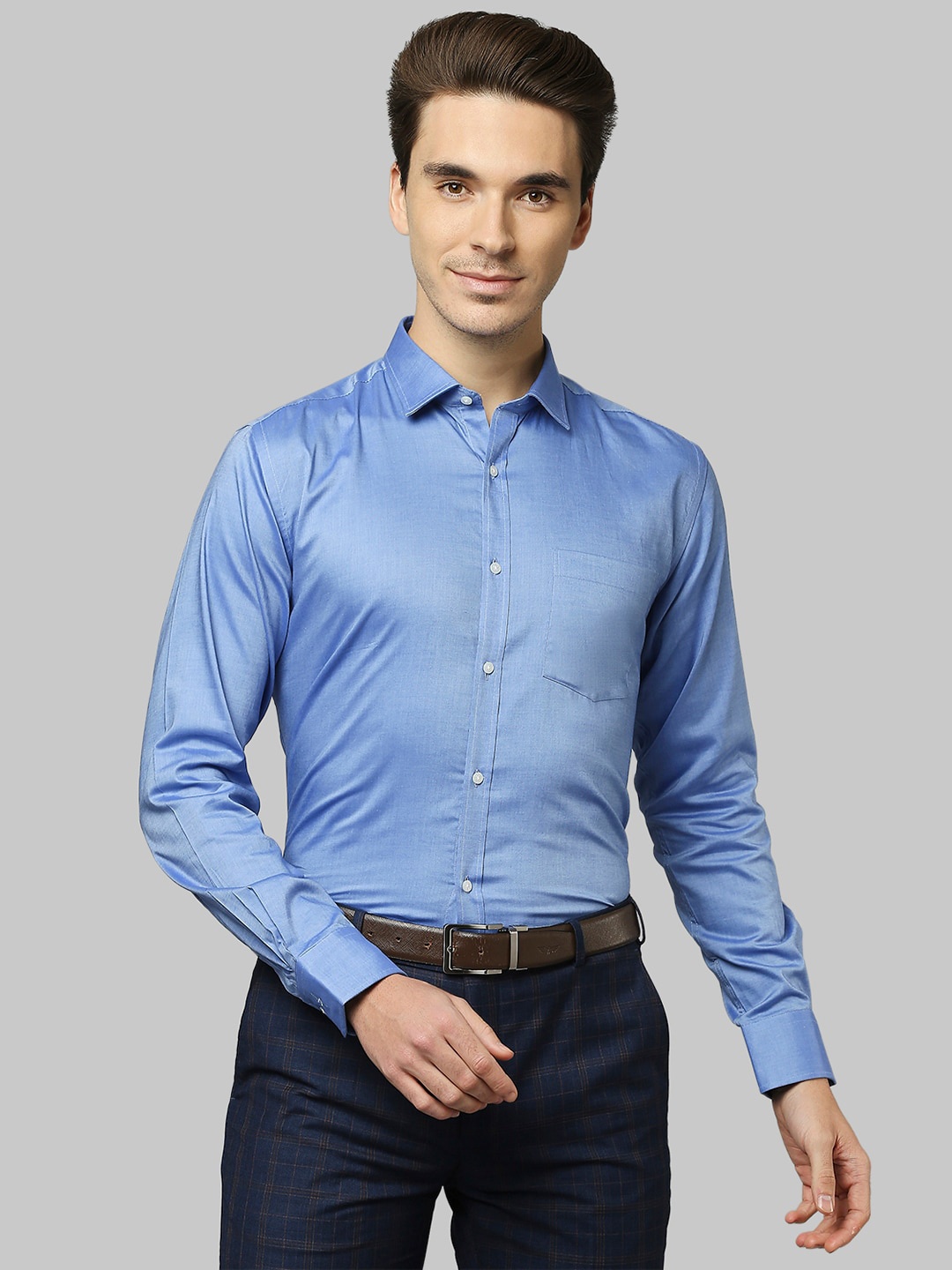 

Park Avenue Men Blue Slim Fit Formal Shirt