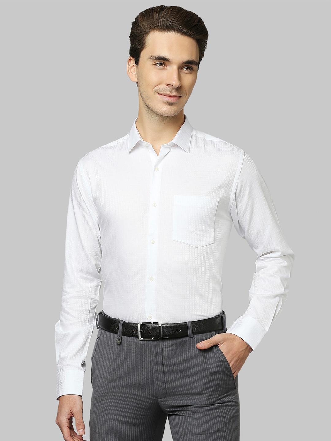 

Park Avenue Men White Slim Fit Formal Shirt