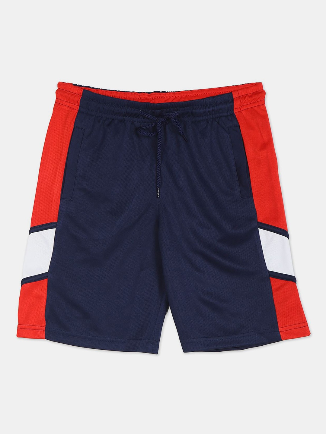 

Cherokee Boys Navy Blue & Red Colourblocked Sports Shorts