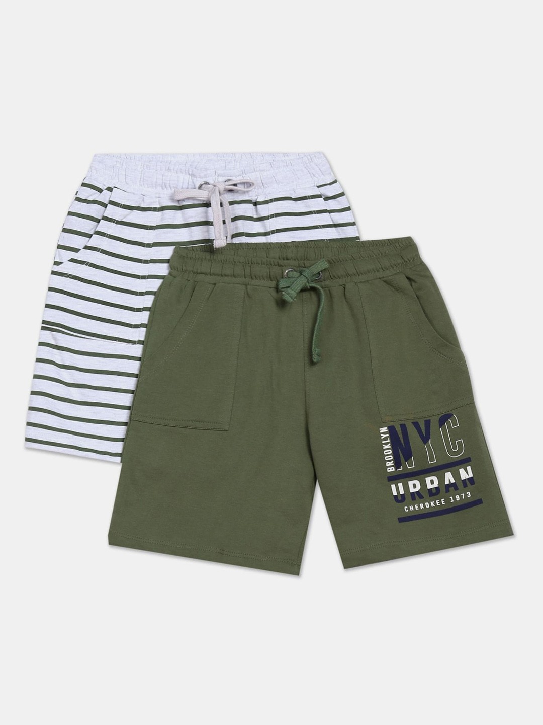 

Cherokee Boys Pack of 2 Printed Shorts, Green