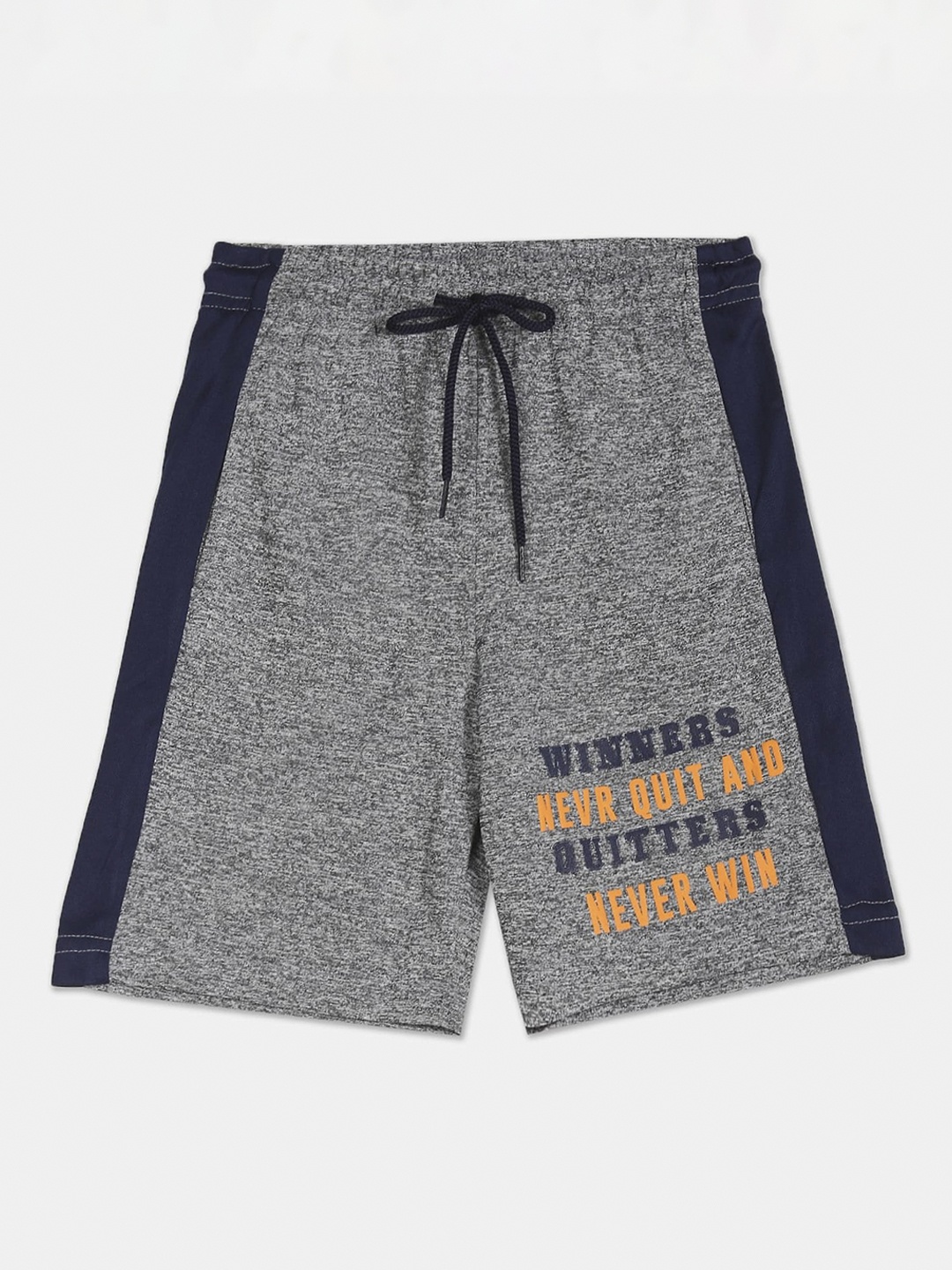 

Cherokee Boys Grey Melange Typography Printed Shorts