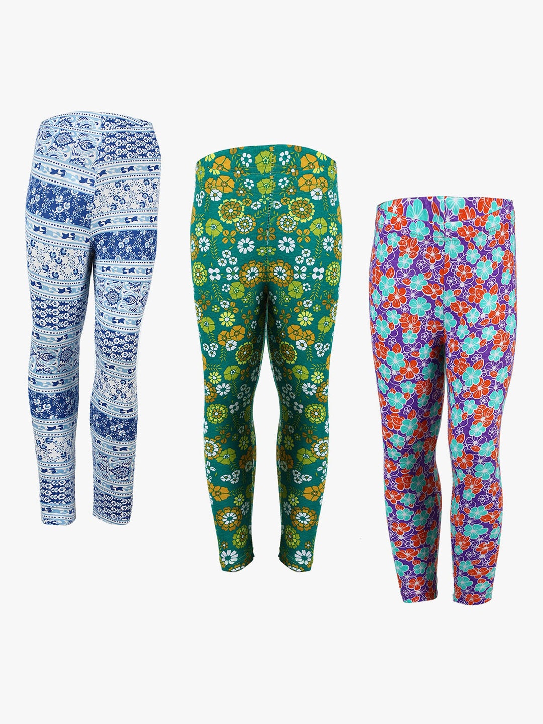 

SAVAGE Girls Pack of 3 Pure Cotton Lounge Pants, Assorted