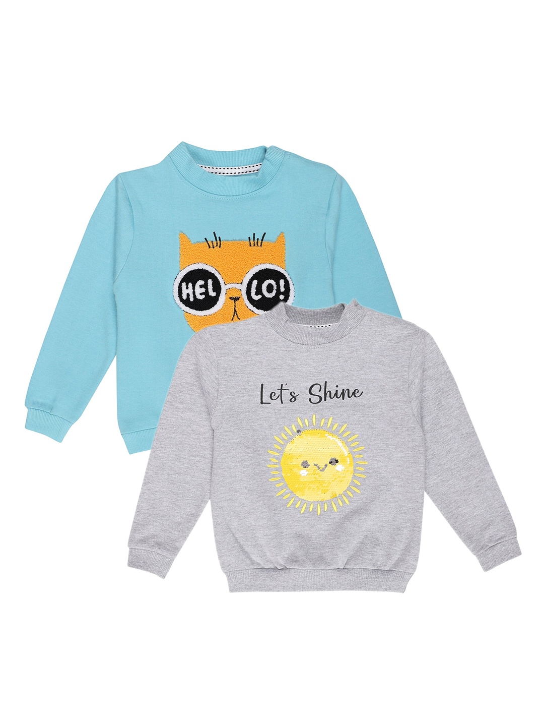 

The Mom Store Unisex Kids Blue Printed Sweatshirt