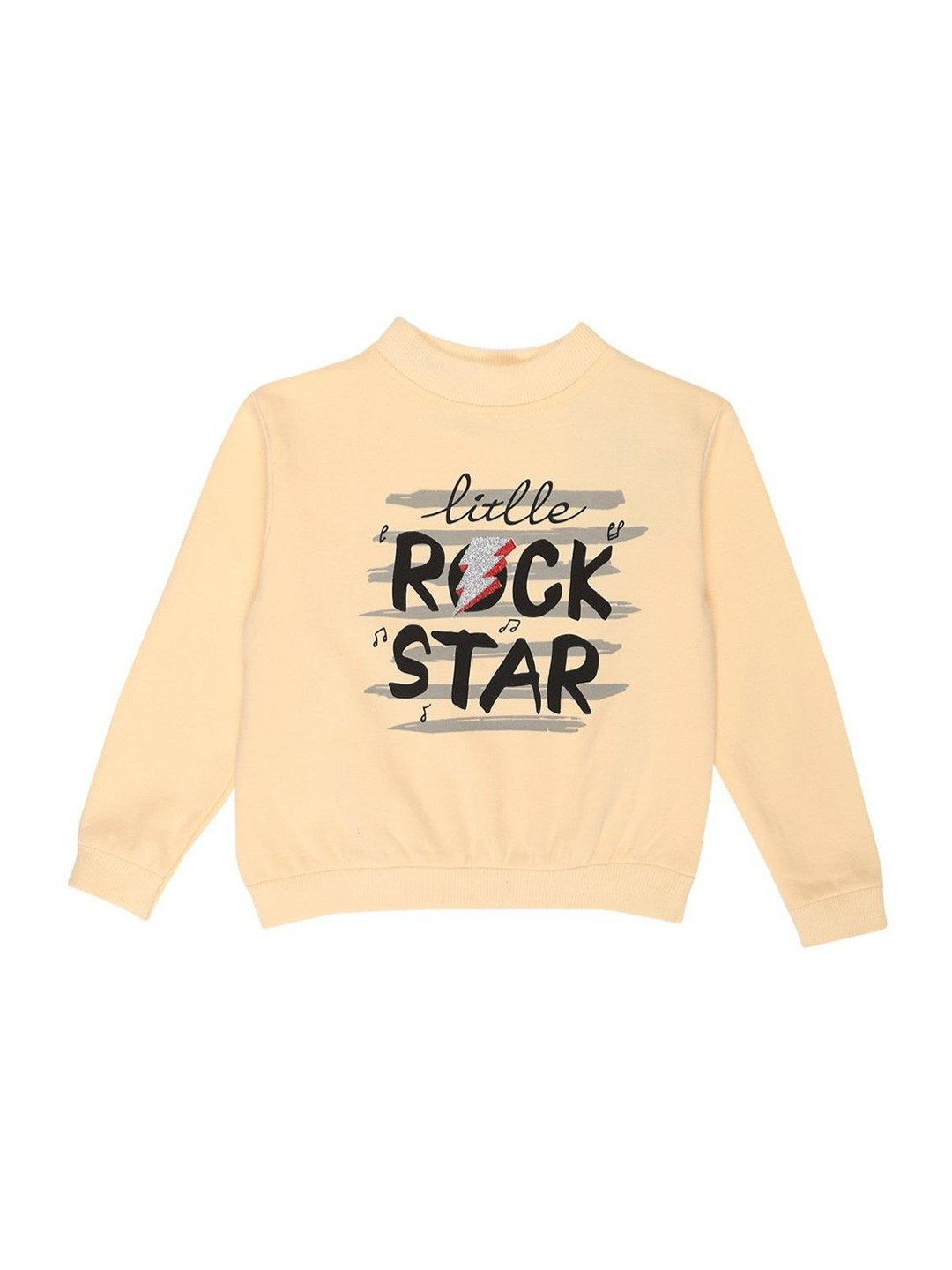 

The Mom Store Kids Beige Printed Round Neck Sweatshirt