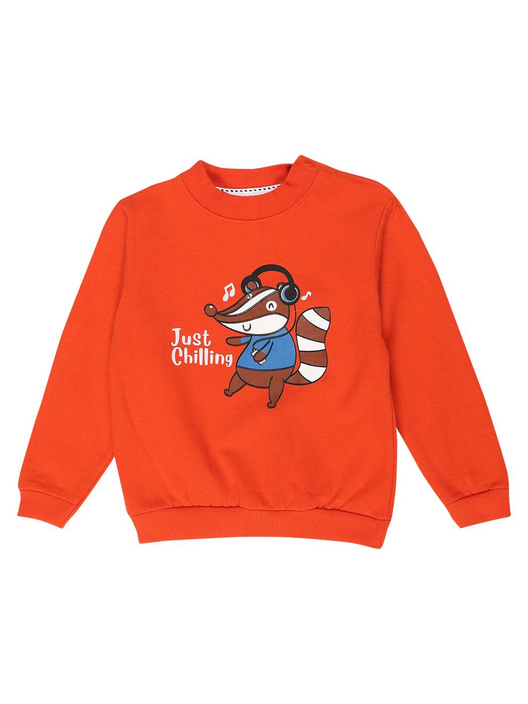 

The Mom Store Kids Red Printed Cotton Sweatshirt