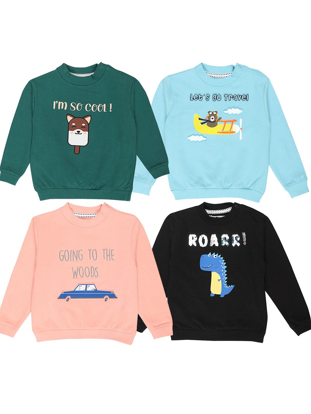 

The Mom Store Unisex Kids Blue Printed Sweatshirt