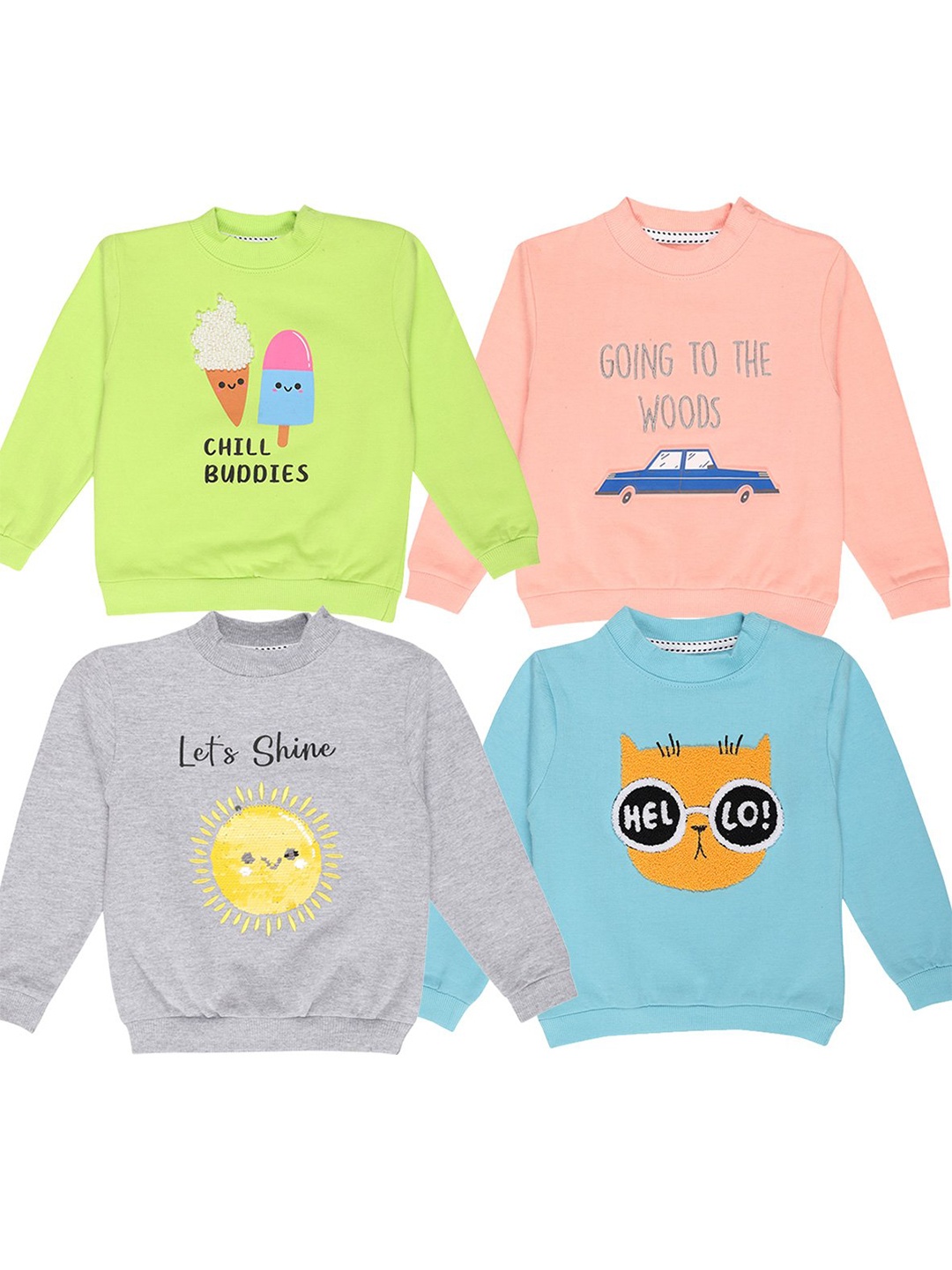 

The Mom Store Unisex Kids Multicoloured Printed Sweatshirt, Multi