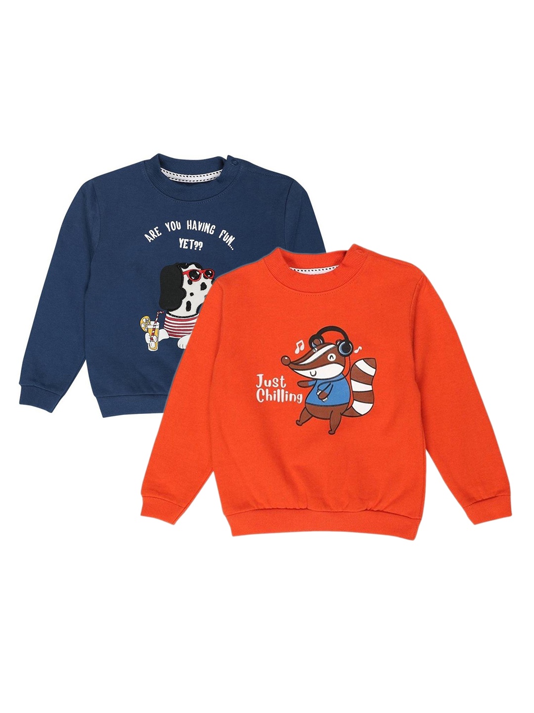 

The Mom Store Kids Pack of 2 Multicoloured Printed Sweatshirts, Multi