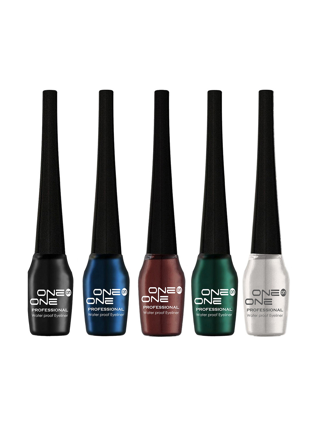 

ONE on ONE Set Of 5 Professional Waterproof Liquid Eyeliner, Multi