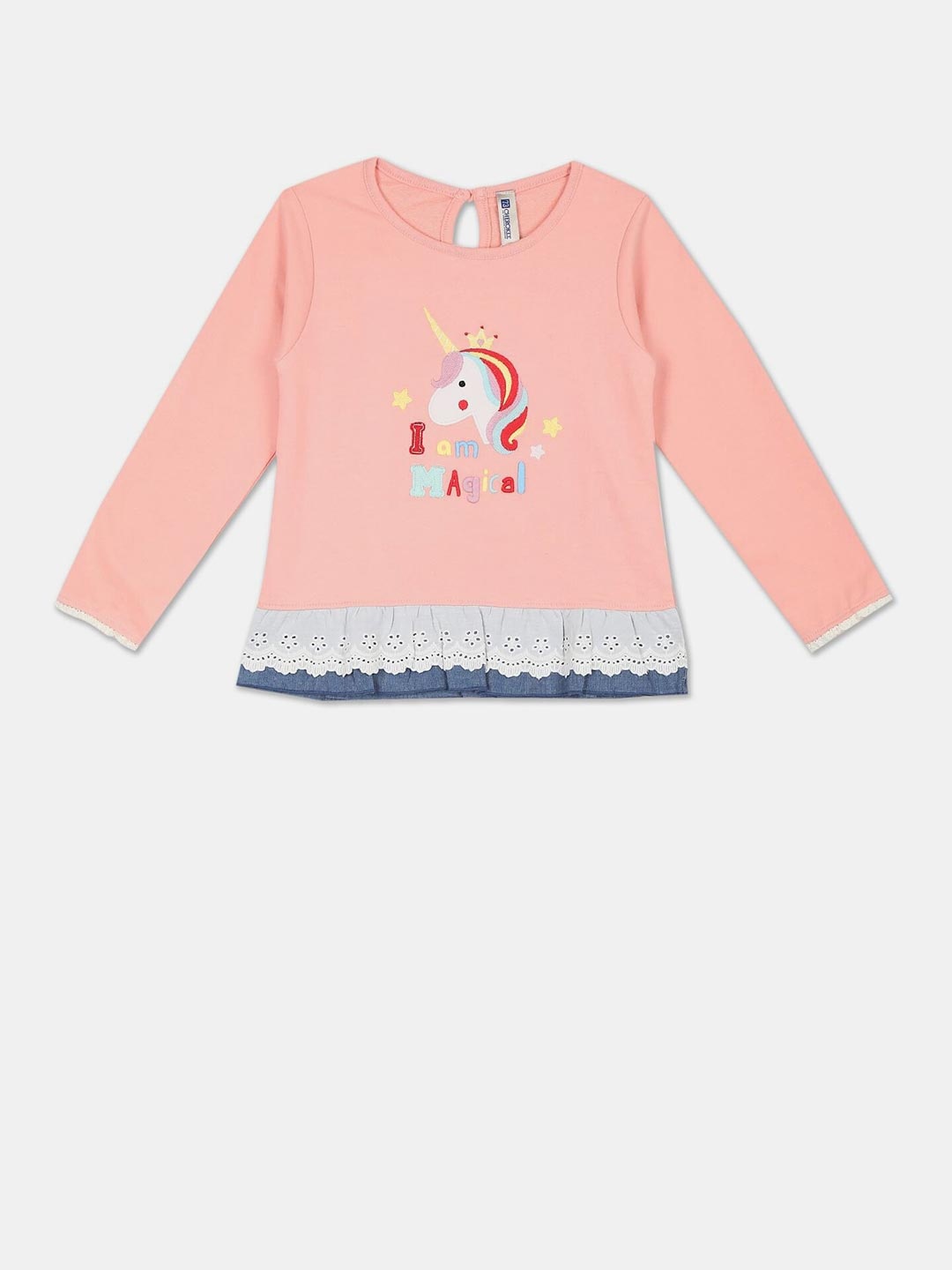 

Cherokee Girls Pink Unicorn Printed Sweatshirt