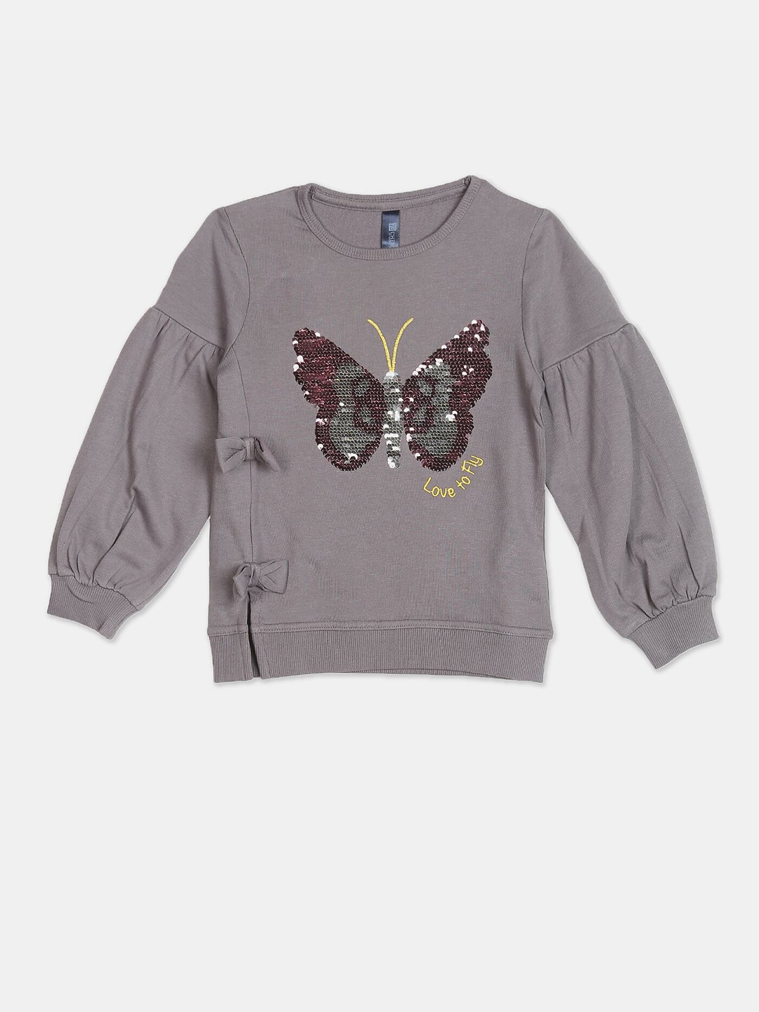 

Cherokee Girls Grey Embellished Sweatshirt