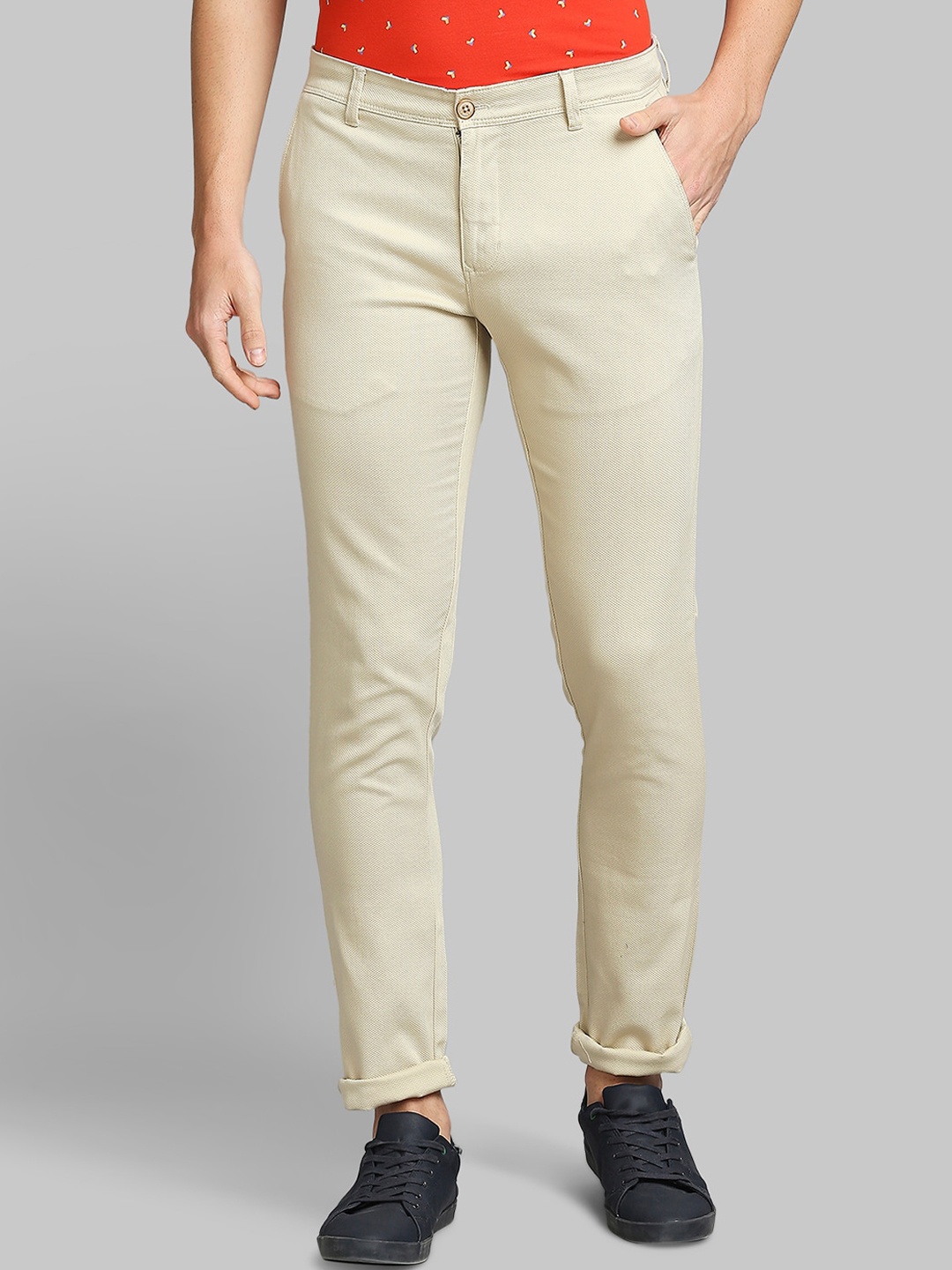 

Parx Men Brown Solid Regular Trousers