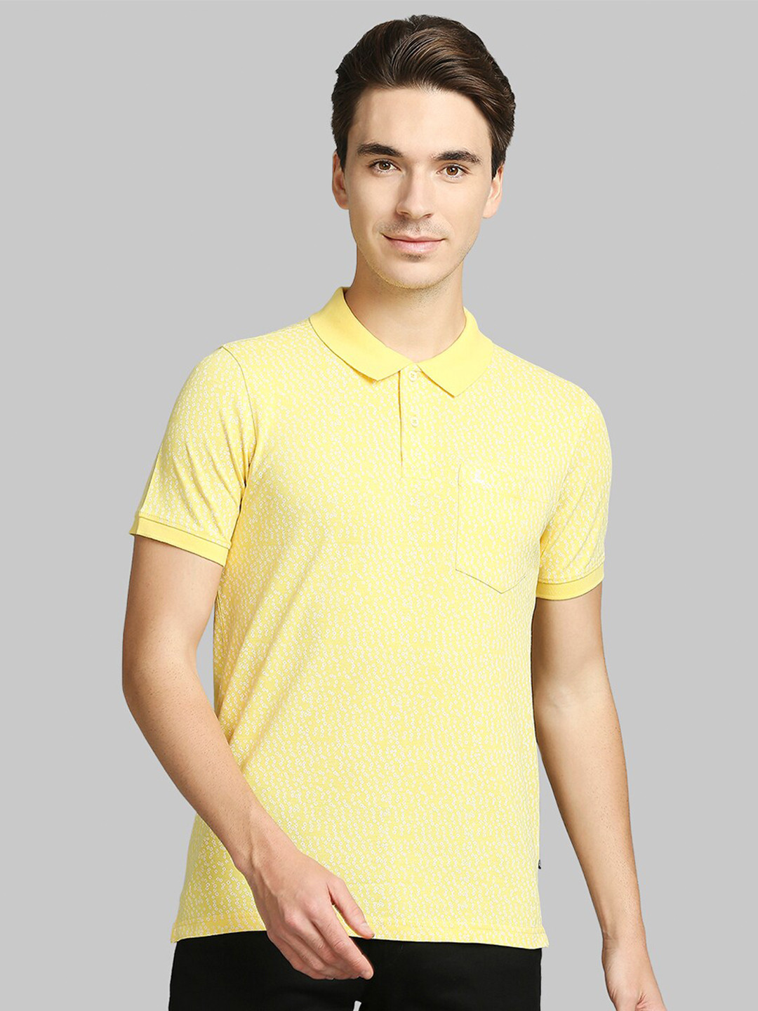 

Parx Men Yellow Polo Collar T-shirt