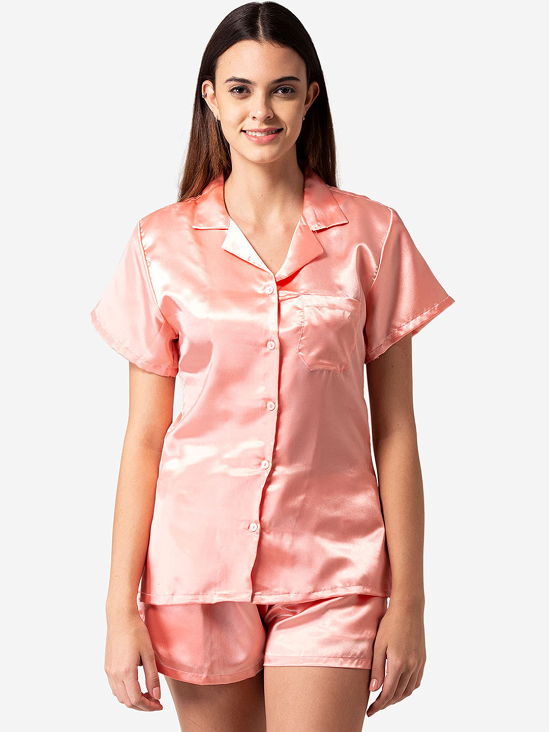 

Bellofox Women Peach-Coloured Night Suit