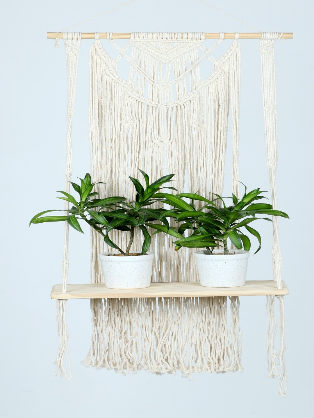 

BELLA TRUE Set Of 2 Beige Macrame Plant Holder