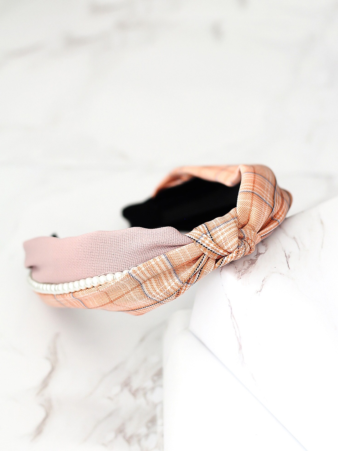 

Bellofox Women Pink & White Embellished Hairband