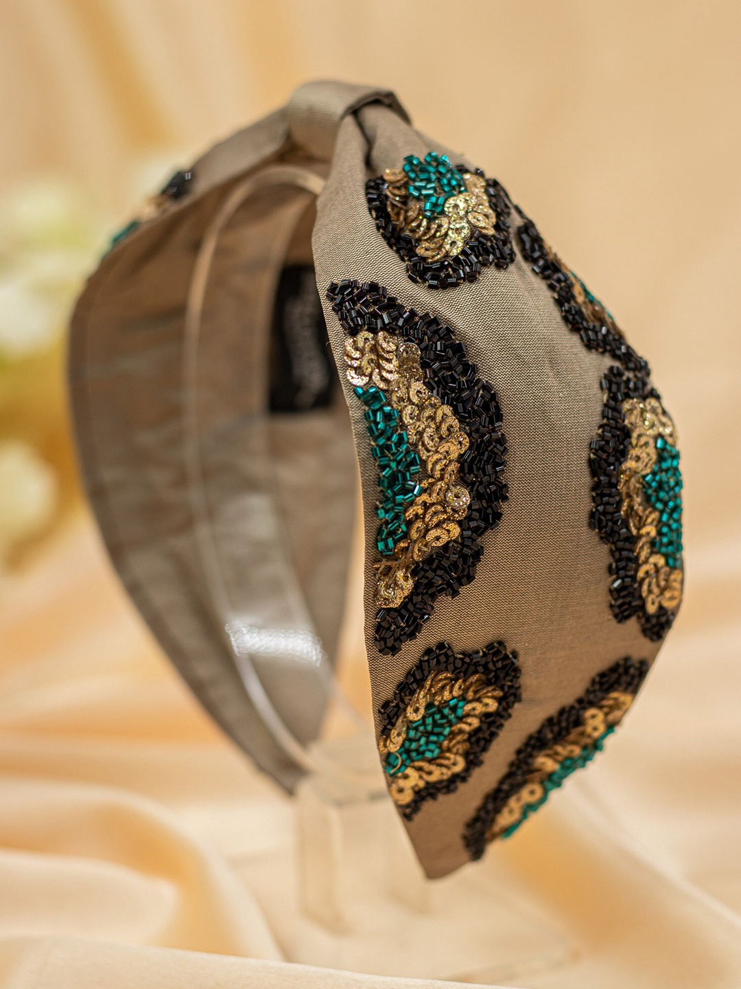 

Bellofox Women Copper-Toned & Black Embellished Hairband