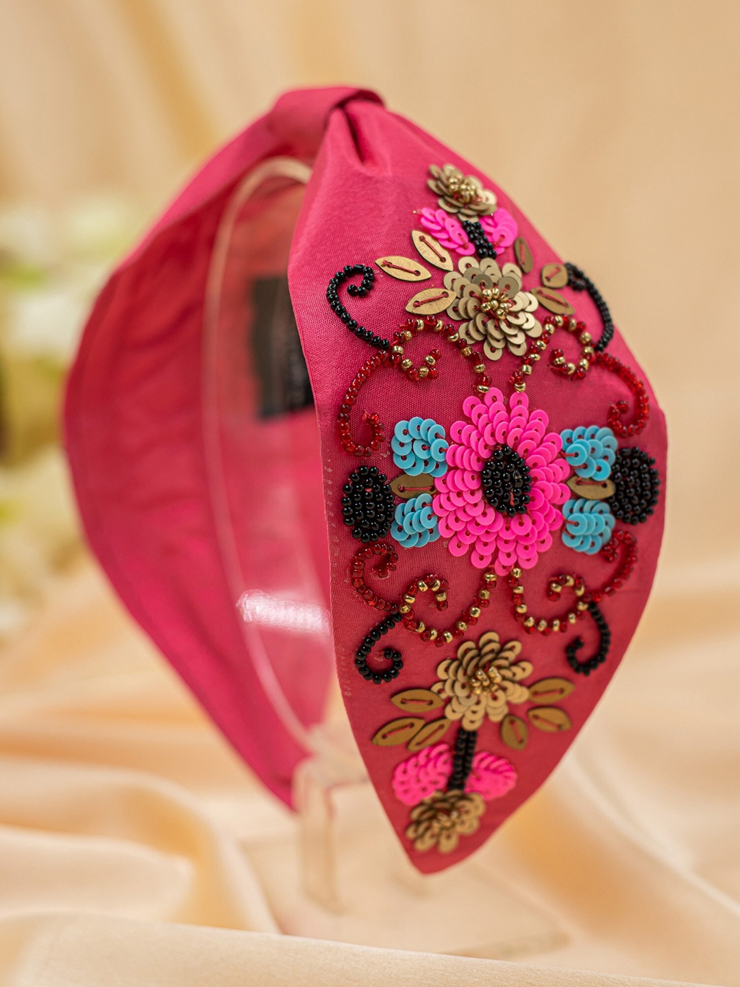

Bellofox Women Pink Floral Embellished Headband
