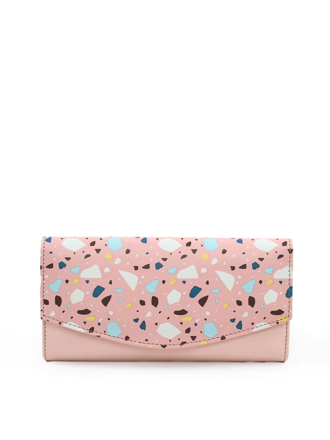 

Kastner Women Pink & Blue Printed Envelope Wallet