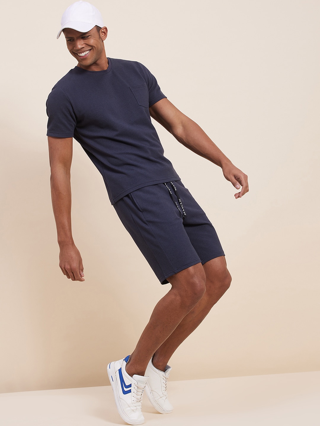 

MASCLN SASSAFRAS Men Navy Blue Shorts