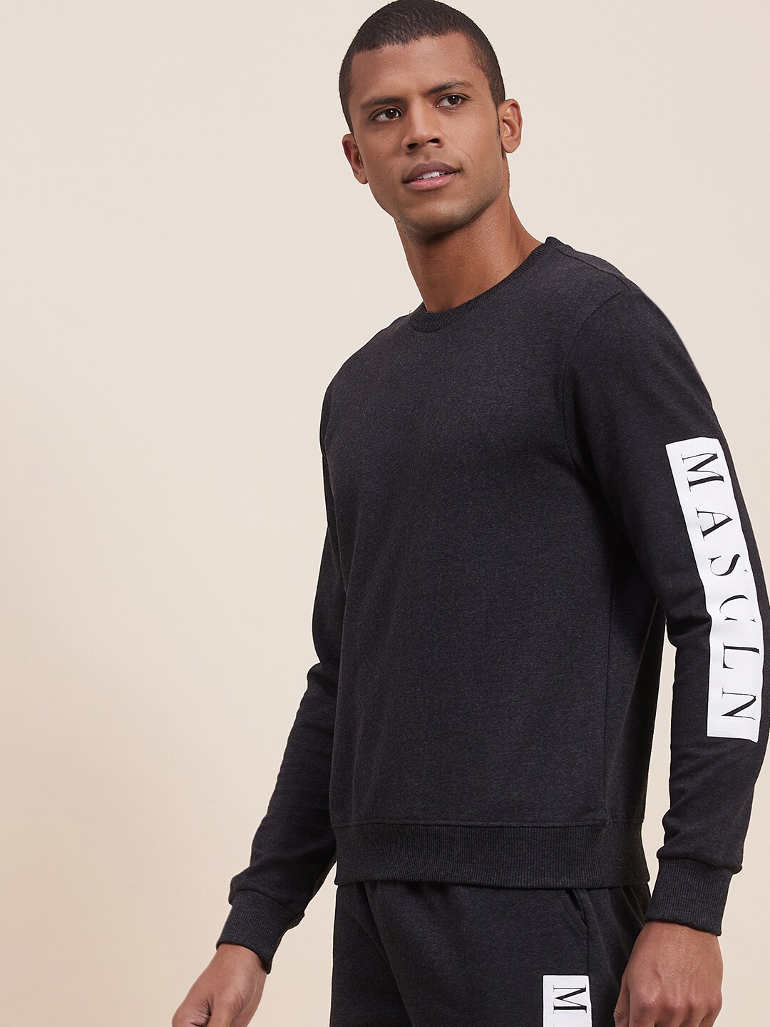

MASCLN SASSAFRAS Men Grey Sweatshirt